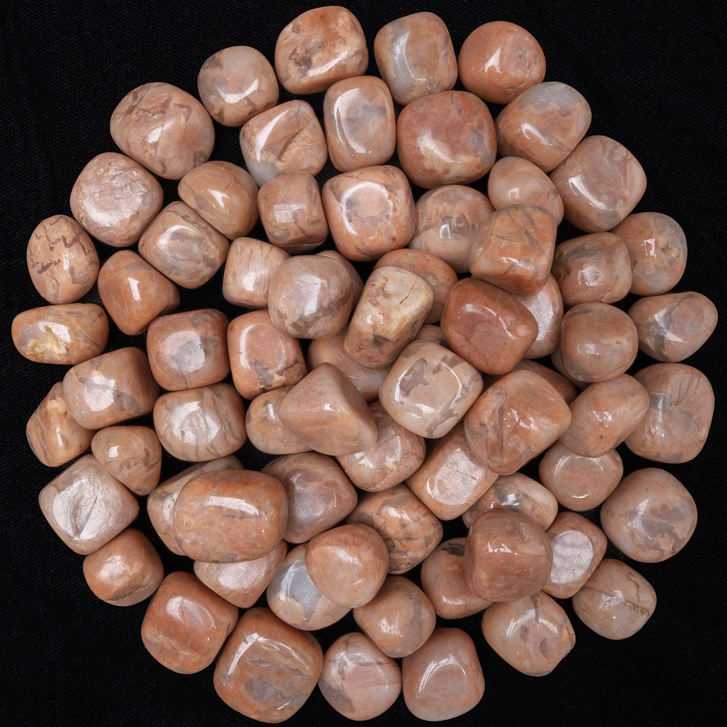 Crocon 1LB Peach Moonstone Tumbled Stones and Crystals Bulk Natural Crystal Kit for Reiki Healing Crystal Polished, Tumble Stones, Chakra Balancing, Good Luck, Reiki Gift Home Decor Size : 20-25 mm