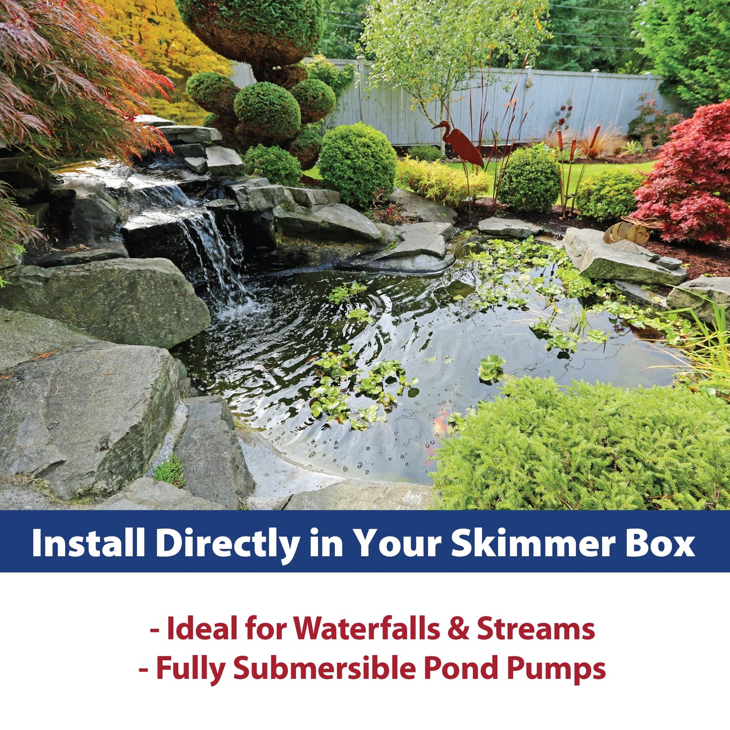 The Pond Guy RapidFlo Submersible Outdoor Water Pump, Perfect for Ponds, Waterfalls, Streams, Hydroponics & Pondless Features, Easy Install, Energy Saving, Quiet, Powerful Flow, Asynchronous, 4000 GPH