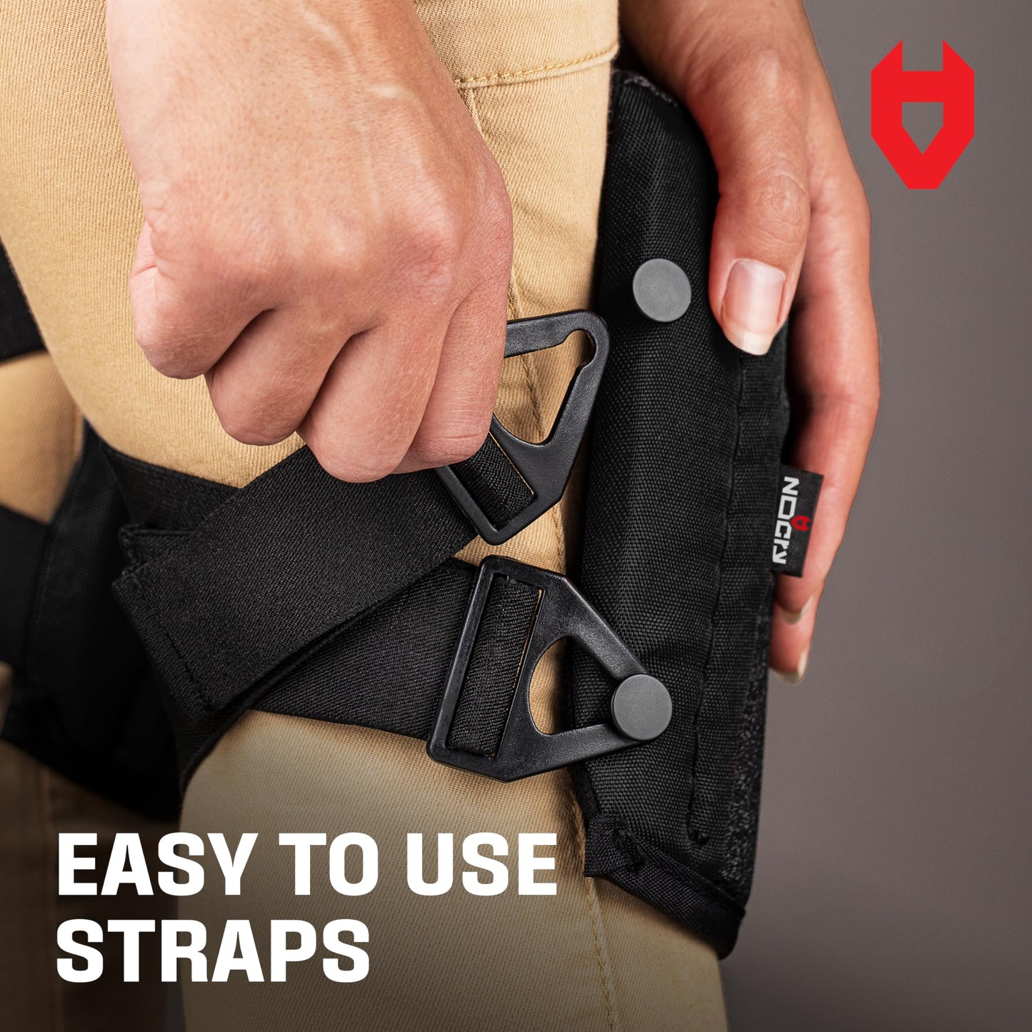 NoCry Non-Slip Work Knee Pads for Men and Women with Thick Soft Foam Padding, Strong, Adjustable Straps and Easy-to-Use Buckle Clips — Stay in Place While You Move — Perfect for Flooring or Gardening
