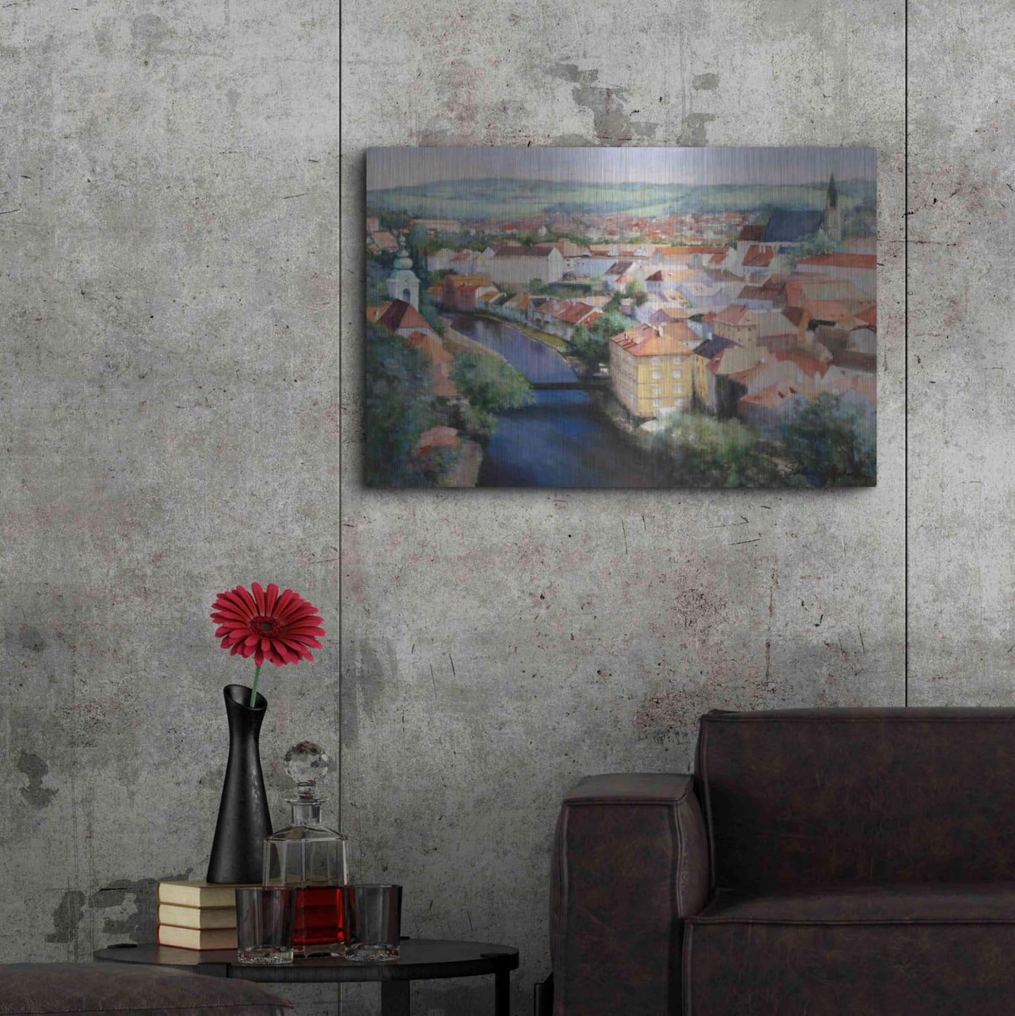 Luxe Metal Art 'Mosaic' by Esther Engelman, Metal Wall Art, 36"x24"