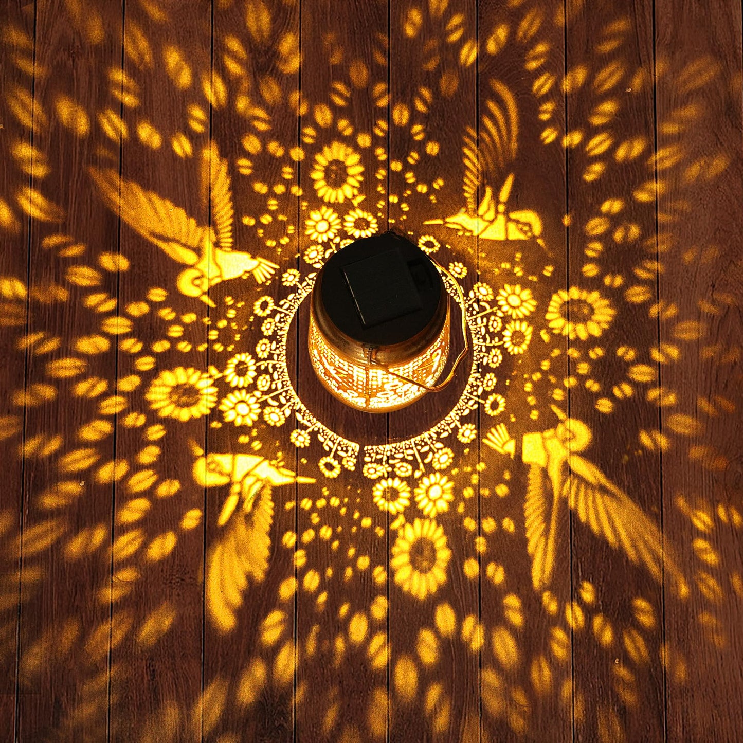 Hummingbird Sunflower Solar Lanterns Outdoor with Shepherd Hook, Birthday Gift Mothers Day Gift for Women Mom Grandma Wife Daughter, Waterproof Hanging Lights, Decor for Yard Garden Patio Porch Lawn