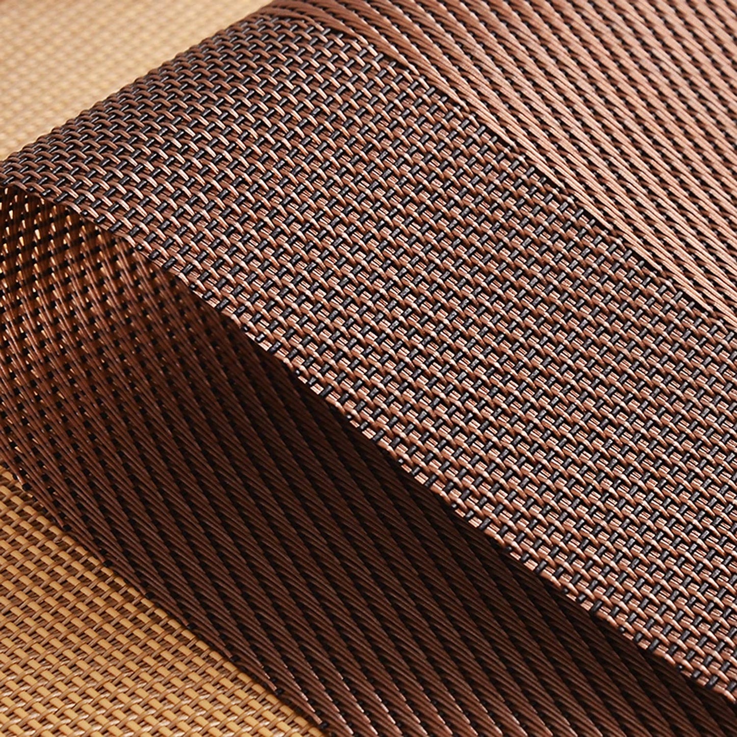 Yiaizhuo Table Placemats Dining Table Place Mats Set of 6 Heat Resistant Insulation Non-Slip Vinyl for Kitchen Dining Room 18" * 12" Brown