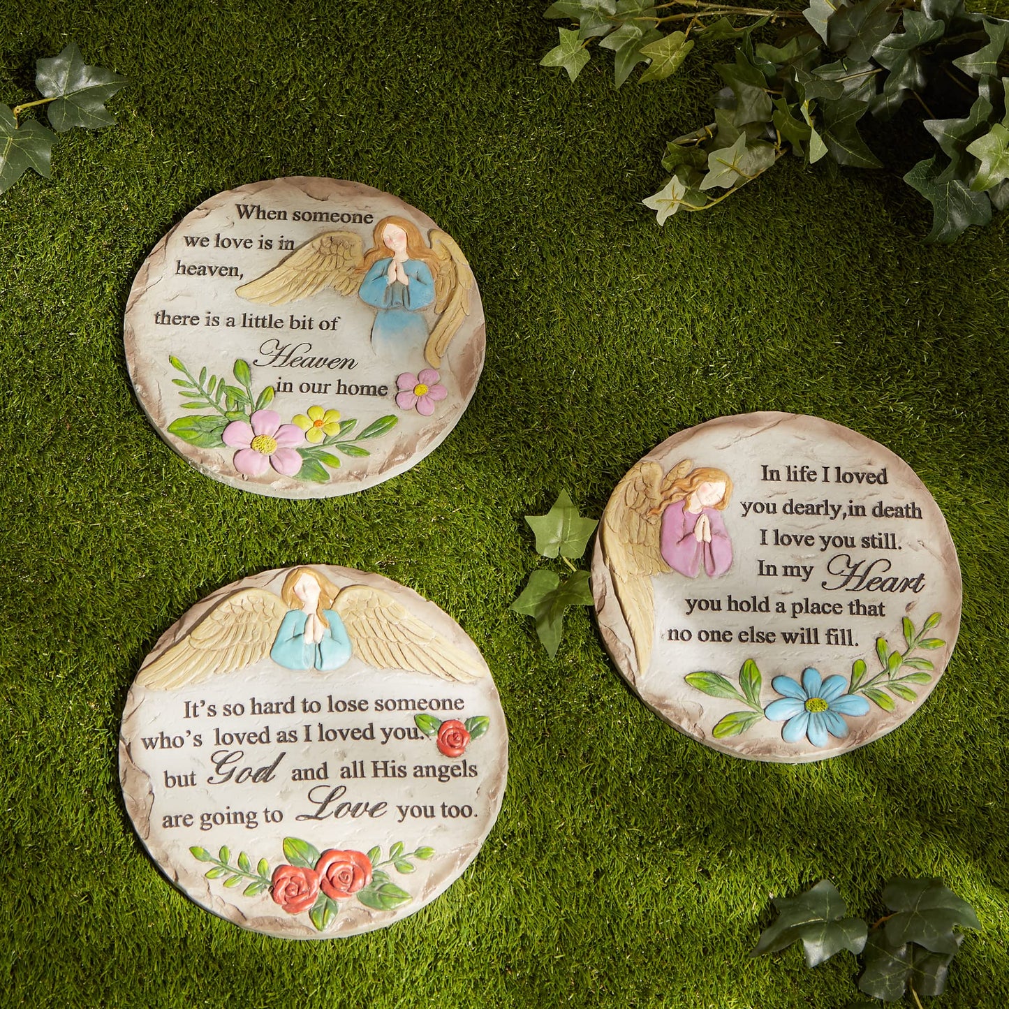 DII Memorial Stepping Stone Collection, Cement, Someone in Heaven, 9.75 Diameter