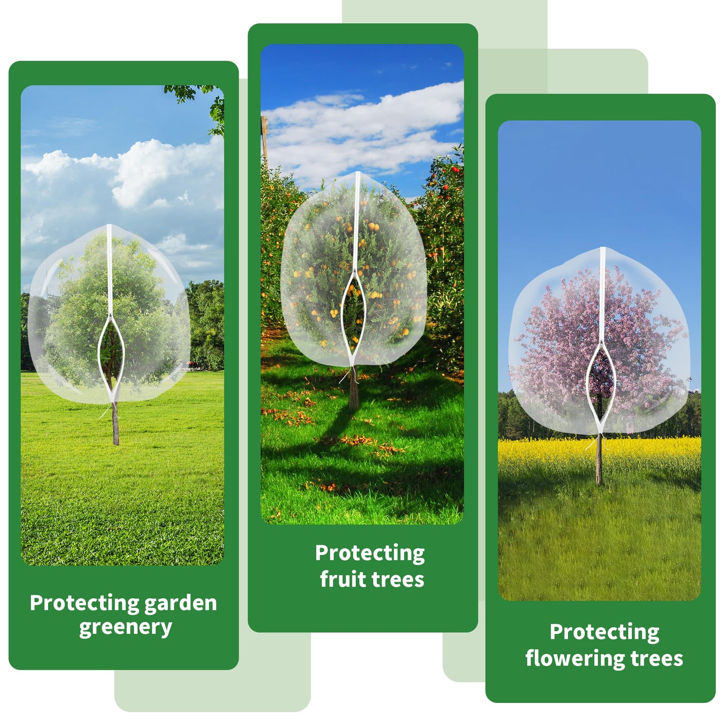 afzdby Large Garden Mesh Netting with Zipper and Drawstring,Plants Cover Protection from Anti Birds,Bugs,Cicadas,and Insects-Pest Barrier Bag for Blueberry Bushes,Tomatoes,Citrus,Fruit Tree