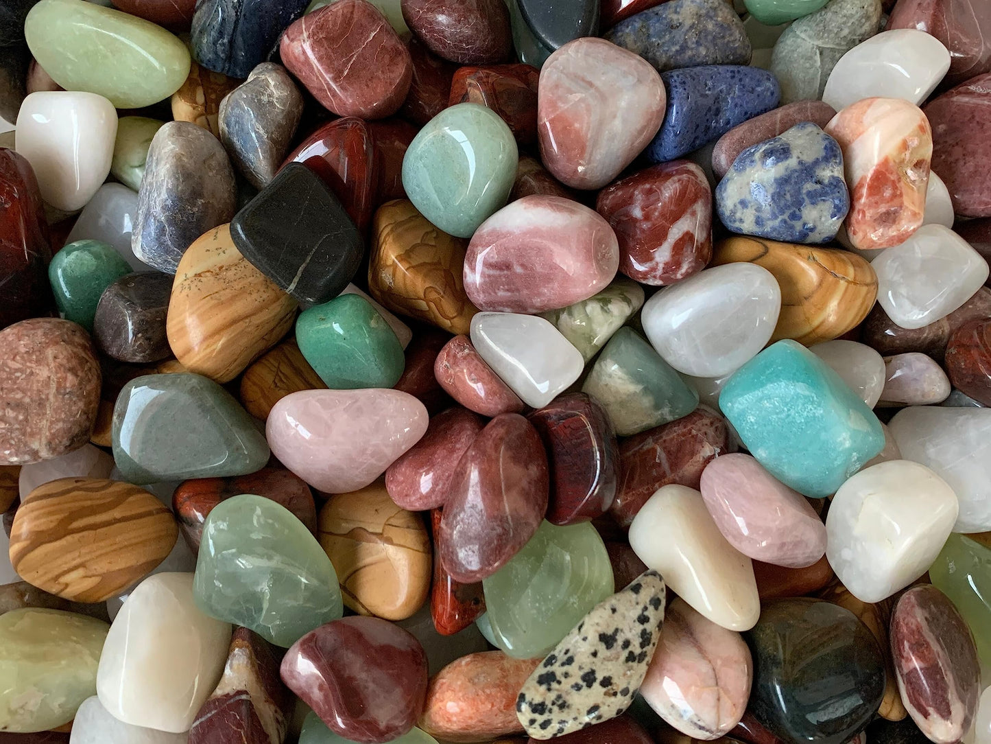 GAF TREASURES 5 Pcs Assorted Tumbled Stones, Polished Natural Assorted Gemstone, Assorted Healing Crystals (Assorted)