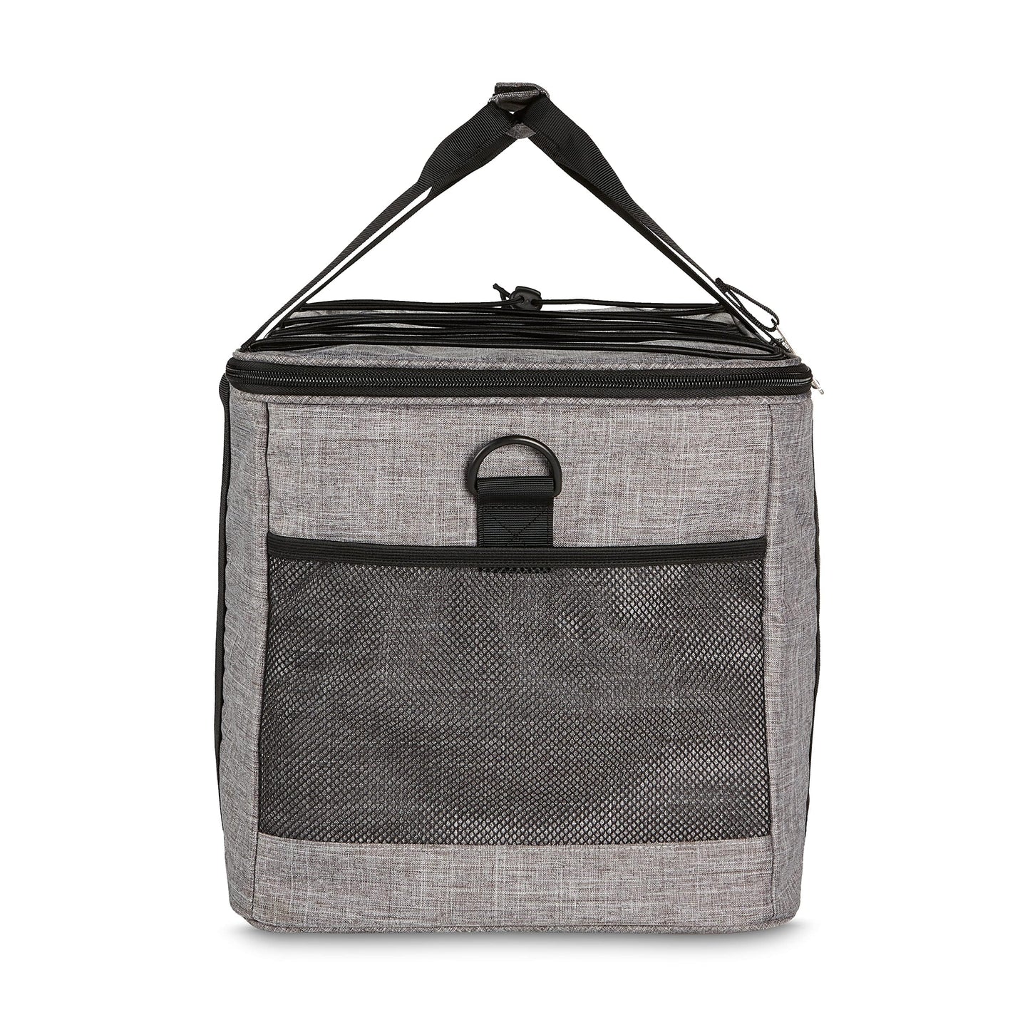 Amazon Basics Soft Insulated Leak-Proof Cooler Bag, Reusable, Portable, Keeps Cold, 50 Can Capacity, Gray