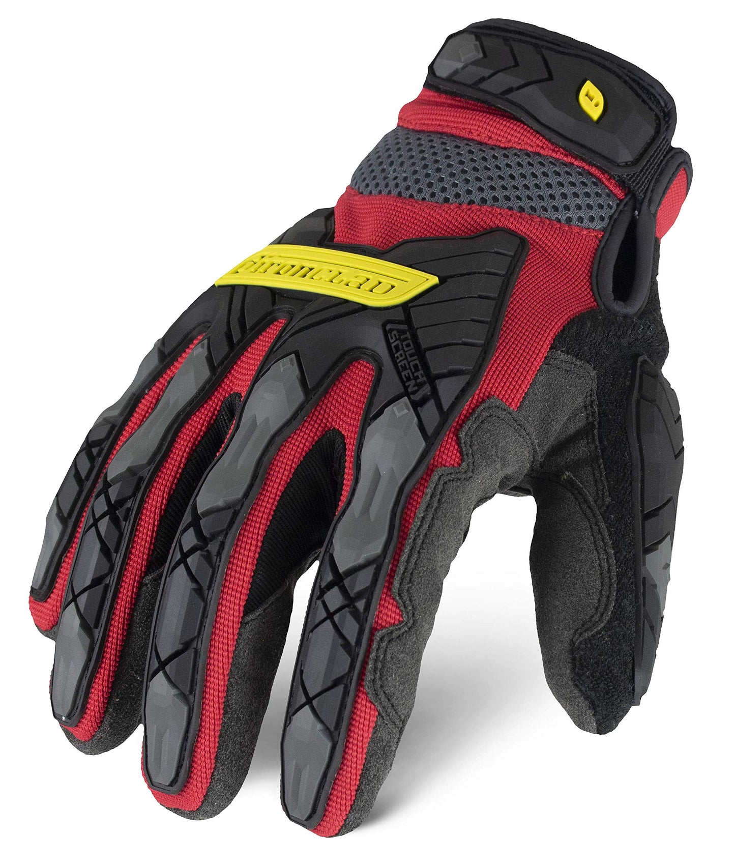 Ironclad Command Impact 360 Cut A5 Work Gloves; Touch Screen Gloves Conductive Palm & Fingers, Impact Protection, Machine Washable, Sized S, M, L, XL, XXL (1 Pair), Red (IEX-MIGR5-03-M)