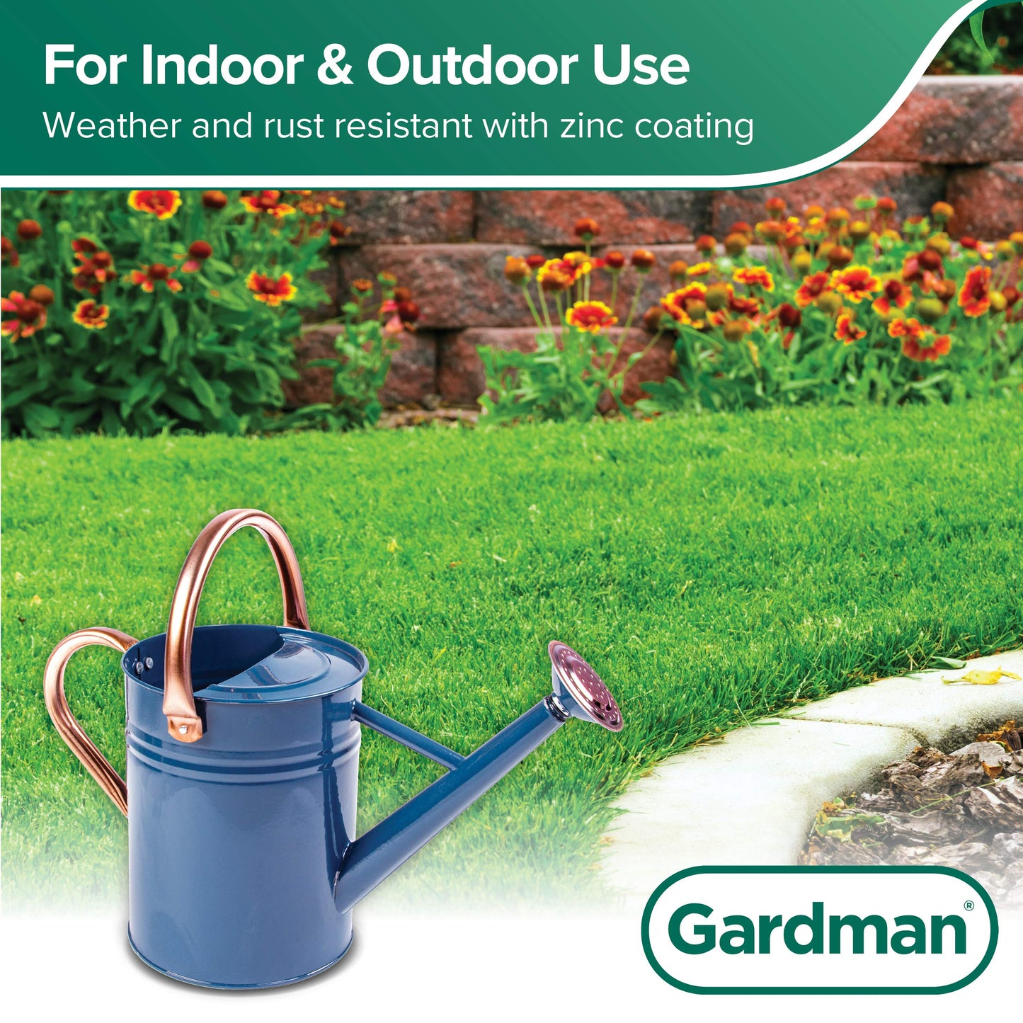 Gardman R34896 1 Gallon Watering Can, Midnight Blue