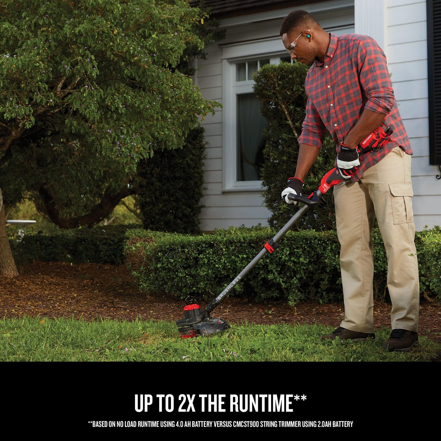 CRAFTSMAN V20 WEEDWACKER Cordless String Trimmer with QUICKWIND, 4 Ah Battery, Charger, and Spool Included (CMCST920M1), Red and Black