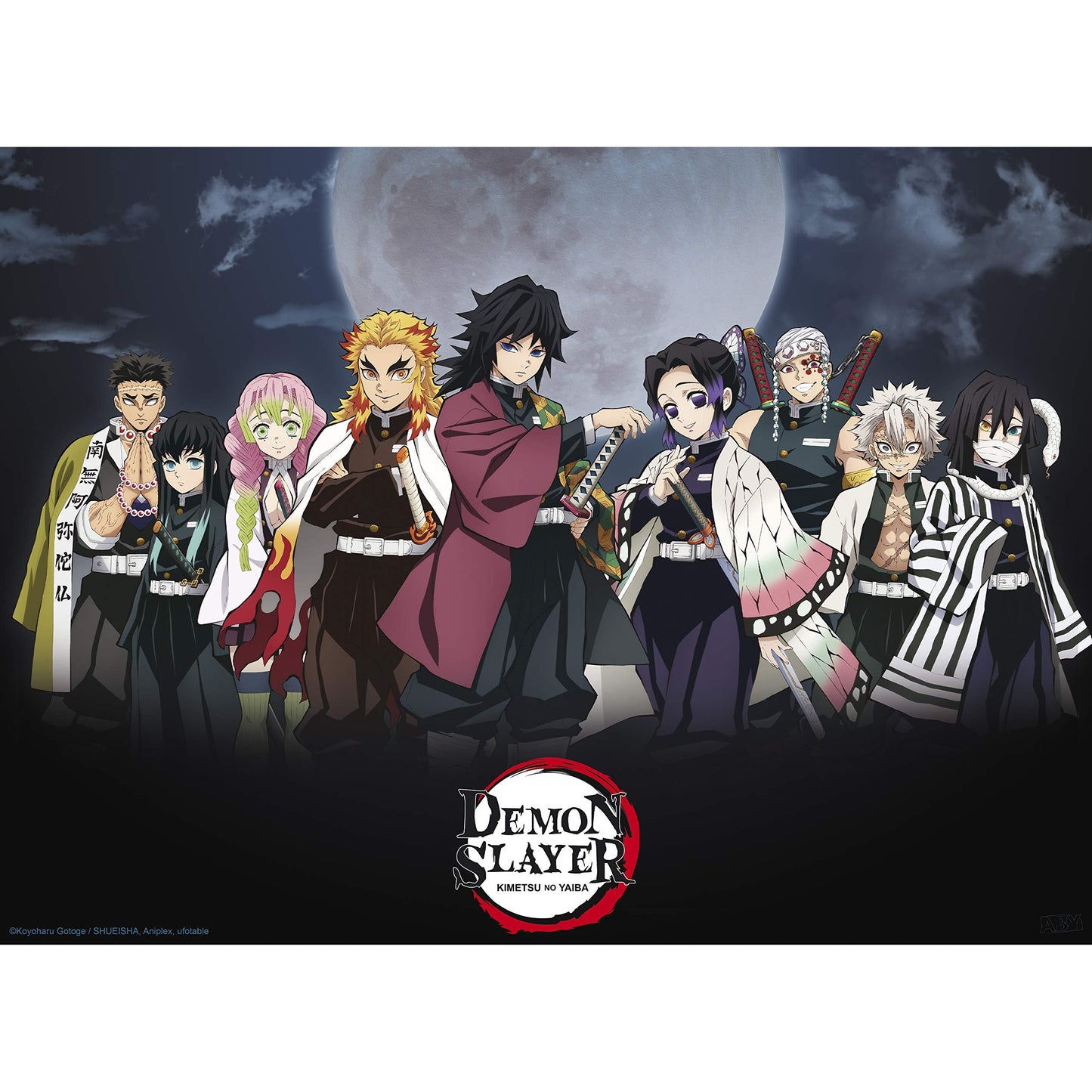 ABYSTYLE Demon Slayer Kimetsu No Yaiba Pillars Unframed Mini Poster 15" x 20.5" Features The Nine Pillars Anime Manga Wall Art Prints for Bedroom Office Room Decor