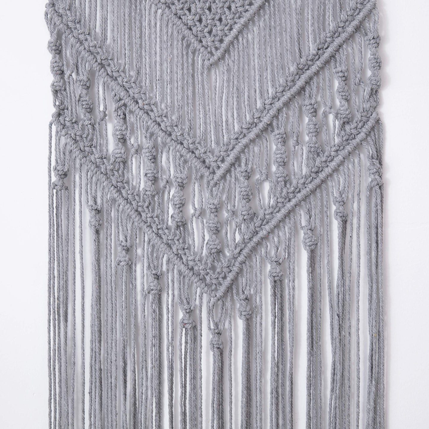 laddawan Macrame Wall Hanging Cotton Rope Wall Art Woven Tapestry Boho Chic Wall Decoration (Light Grey)