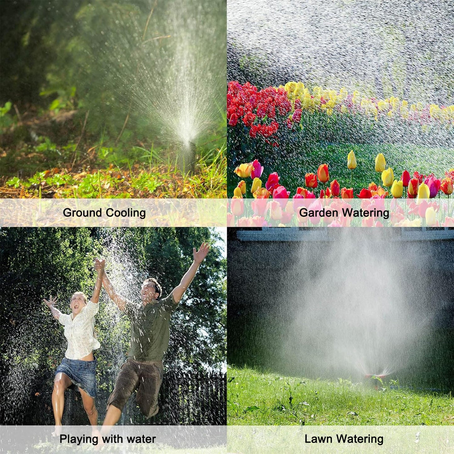 MOSIKEN Sprinkler for Yard, Rotating Garden Sprinkler for Large Area Coverage, Lawn and Yard Adjustable Sprinklers