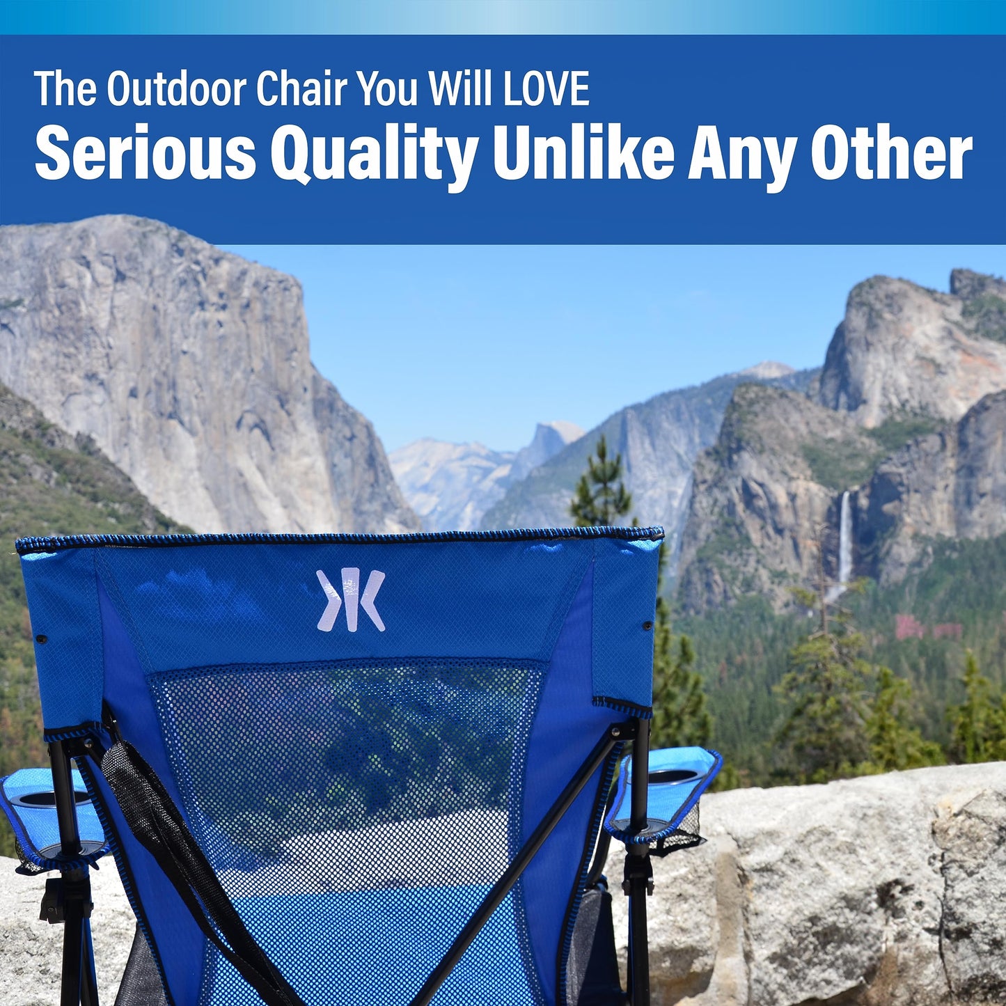 Kijaro Dual Lock Portable Camping Chairs - Enjoy the Outdoors with a Versatile Folding Chair, Sports, Outdoor & Lawn - Dual Lock Feature – Cayman Blue Iguana