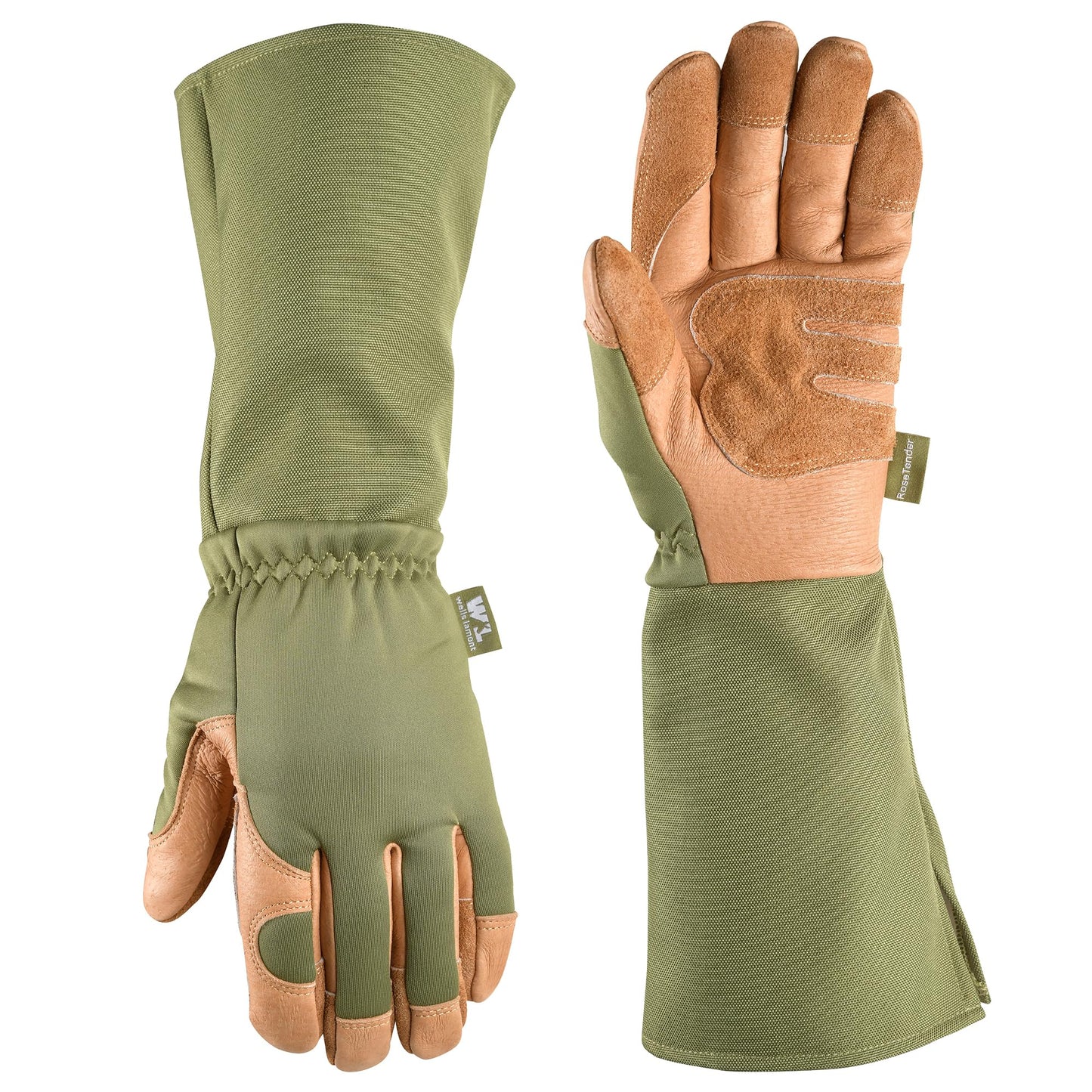 Wells Lamont Rosetender Gardening Gloves for Women – Thorn Proof Garden Gloves, Grain Leather Long Gloves for Pruning & Yard Work, 4129-300, Small