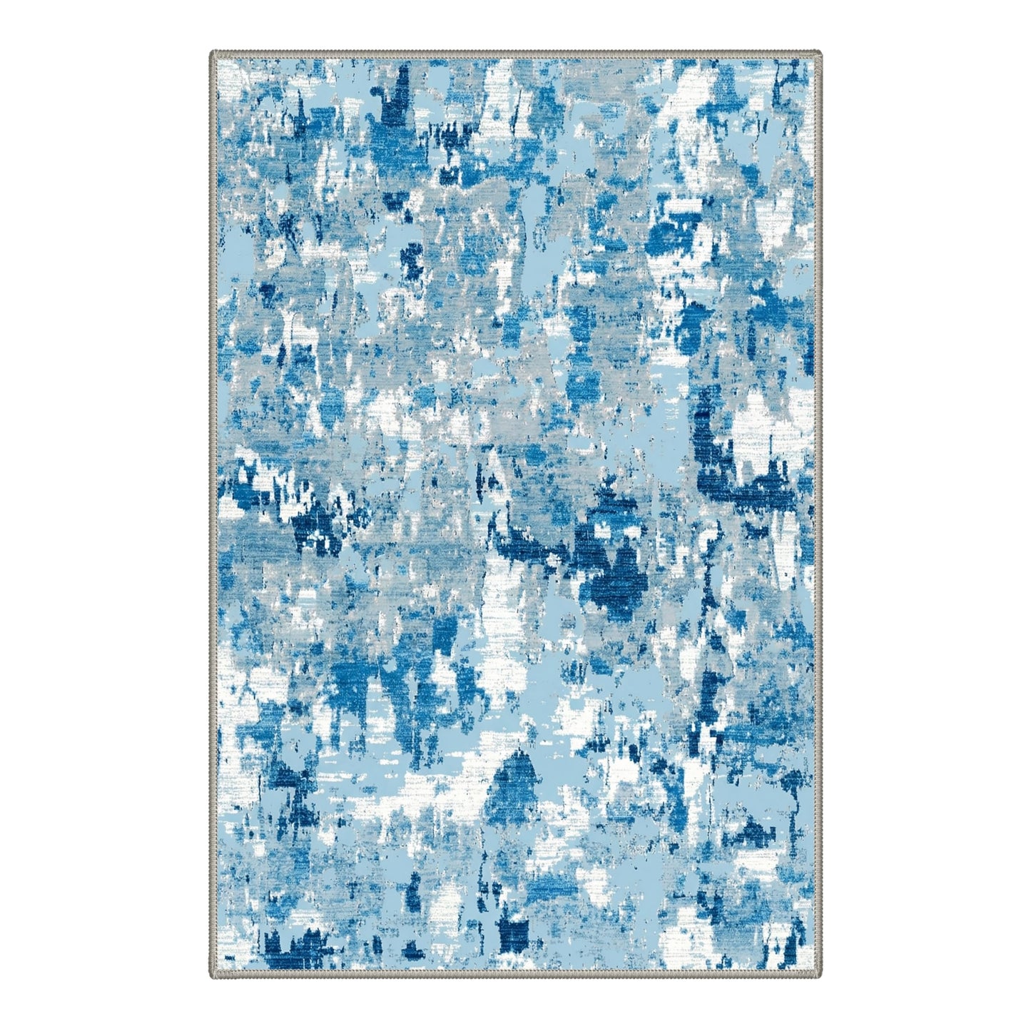 BEIMO 2x3 Rugs for Entryway Entrance Kitchen Bathroom, Machine Washable Rug Modern Abstract Soft Area Rug, Low Pile Indoor Floor Carpet with Non Slip Backing, Dusty Blue