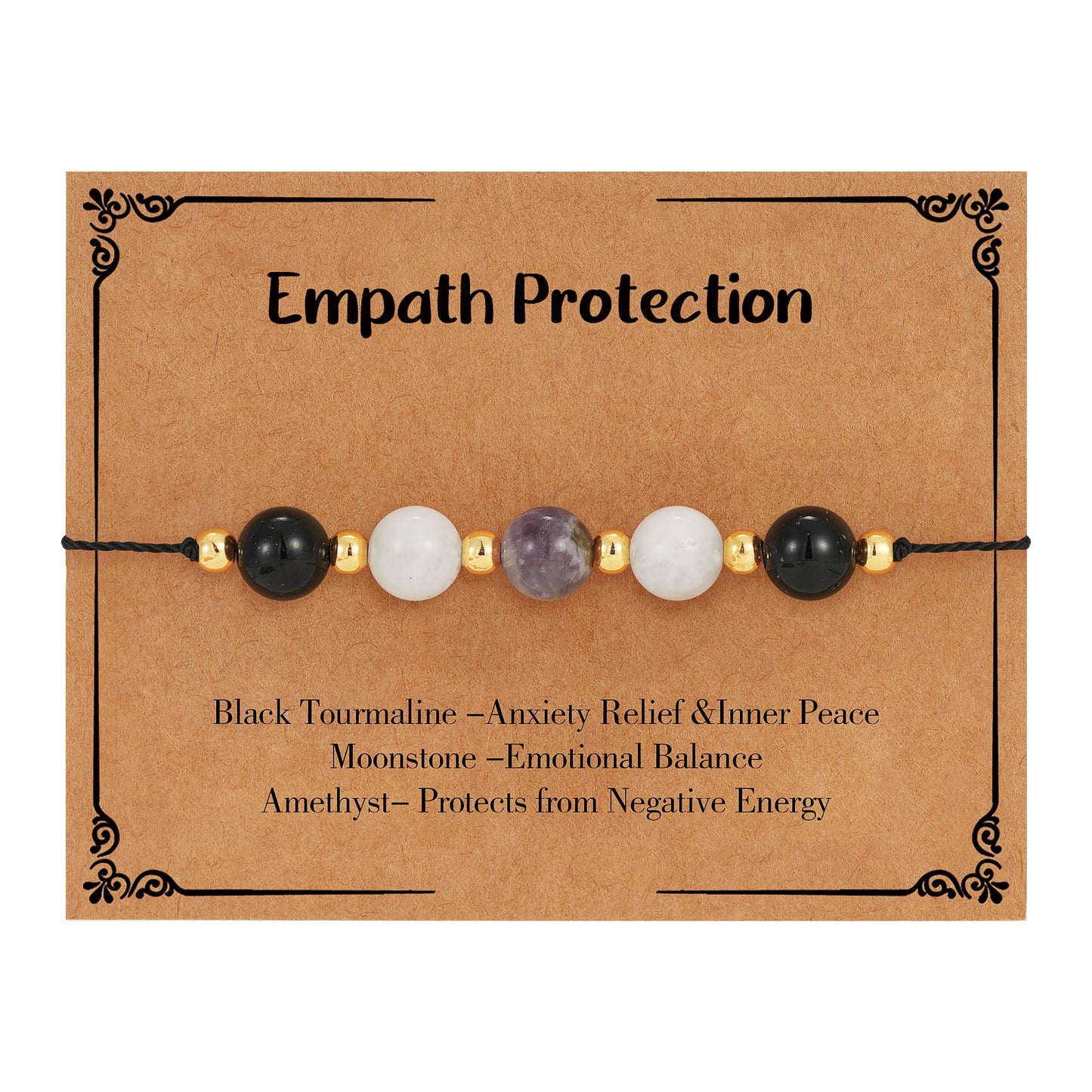 C-leen Empath Protection Bracelets for Women Men, Energy Protection Gifts Natural Healing Crystal Beads Bracelets Positivity Gifts Christmas Valentines Day Birthday Gift for Women Men