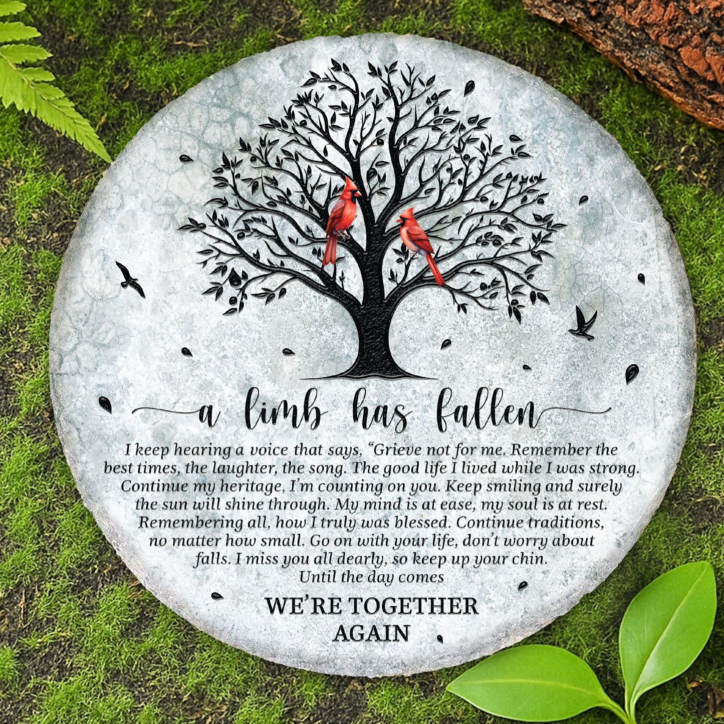 8'' Memorial Garden Stone for Loss of Loved One, Garden Stones in Memory of Loved Ones, Sympathy Gift Mothers Day, Weatherproof Outdoor Memorial Plaques, Remembrance Natural Stone with Stand HS8-8