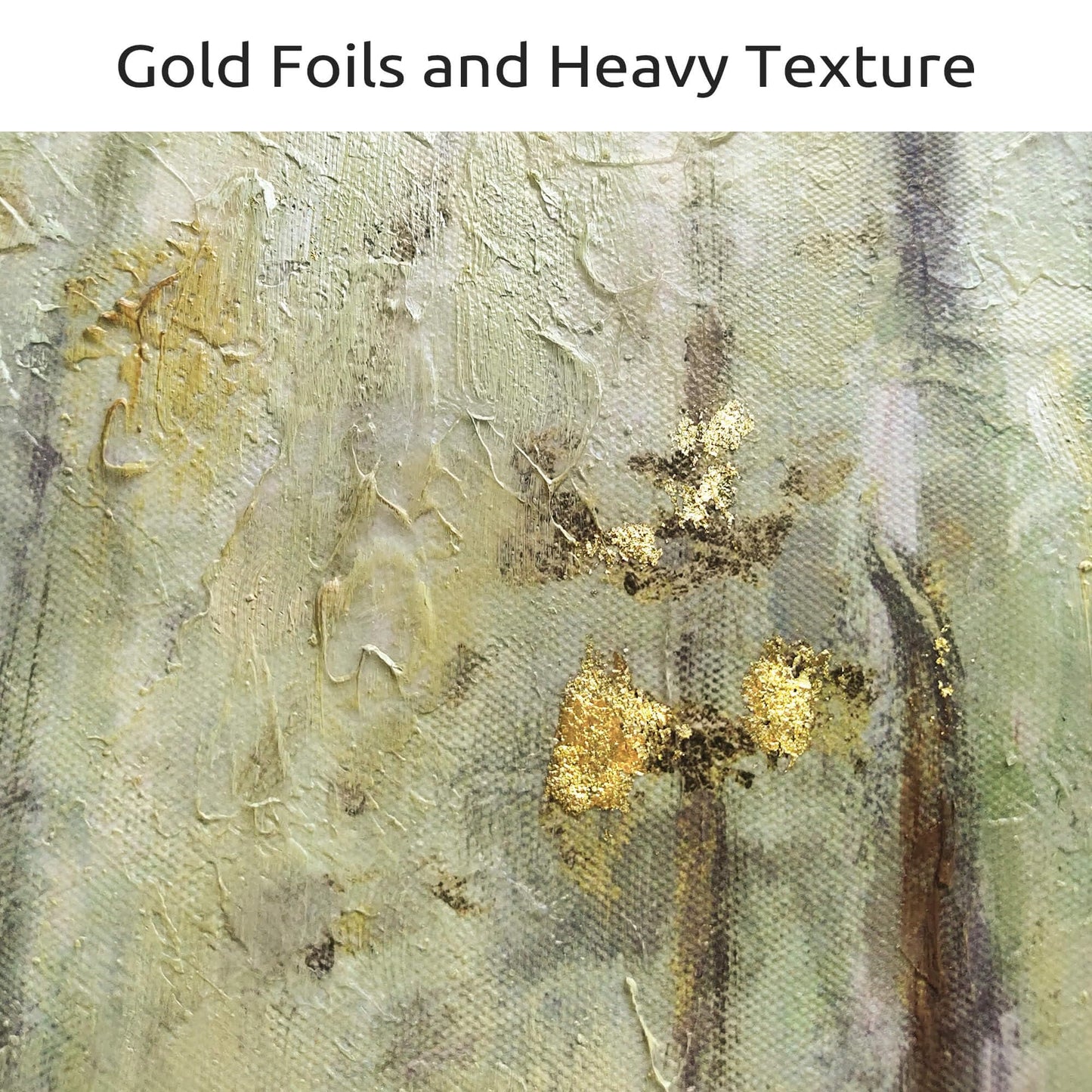 Tree Wall Art Canvas Painting: Forest Hand Painted Picture Abstract Nature Landscape Artwork Decor Modern Large Textured Print for Dining Room Bedroom Home Office