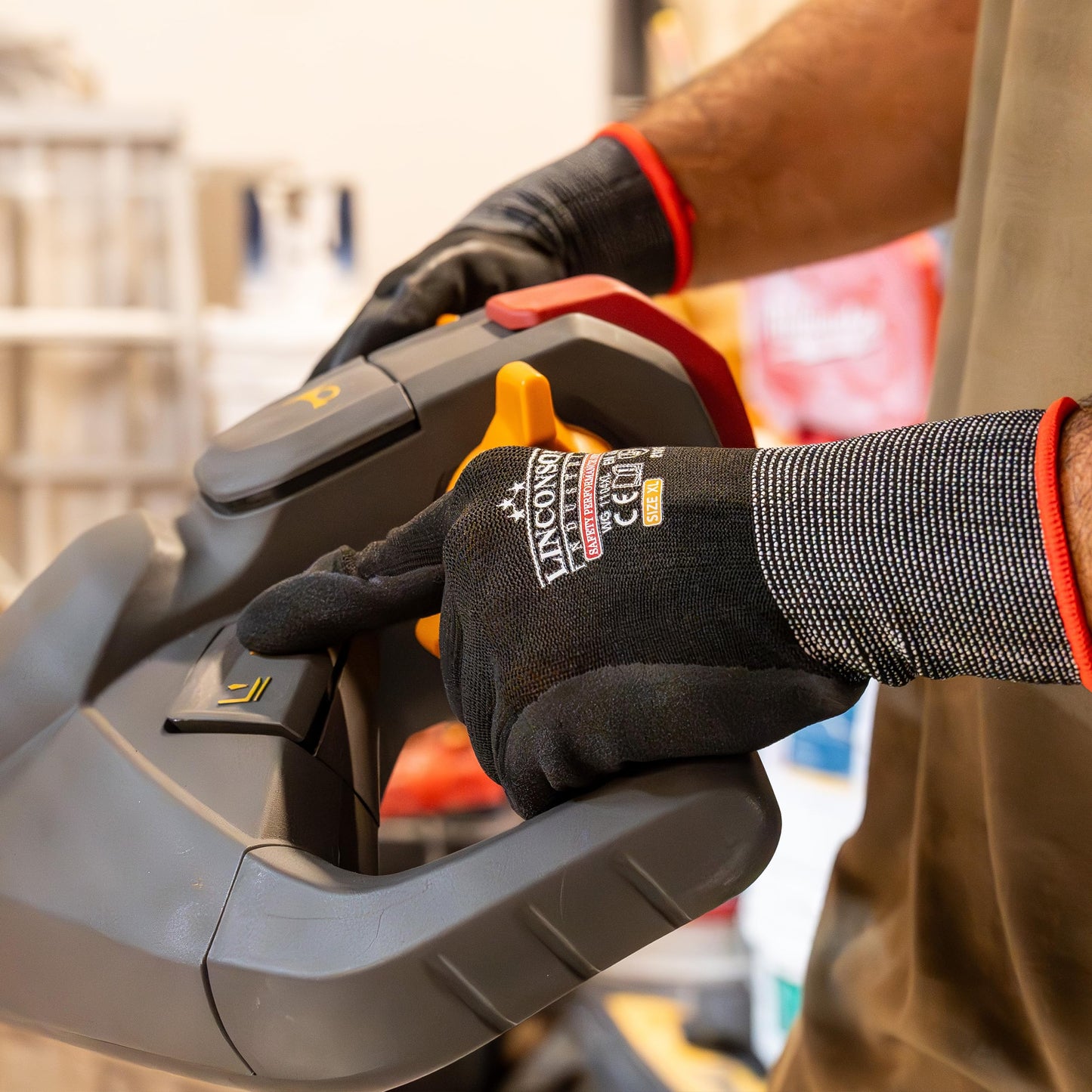 linconson 12 Pack Safety Performance Series Construction Mechanics Work Gloves (S (Pack of 12), Black)