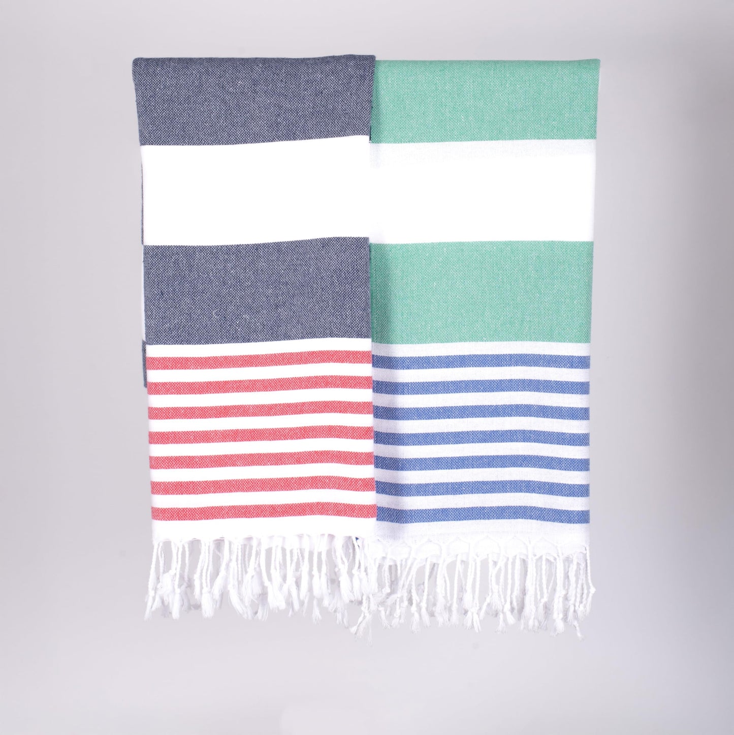 100% Cotton Turkish Beach Towels Great for Beach, Bathroom Towels Adult Travel Essentials Cruise Accessories Vacation Yoga Mat Soft Feel High Absorbent Sand Free Quick Dry (Marine Blue)