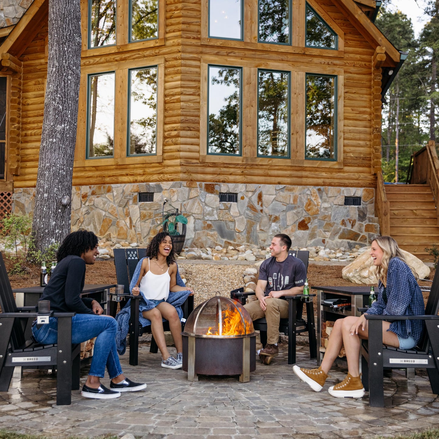 Breeo Smokeless Fire Pit (X Series 24, Corten Steel) | 27.5 inch Smokeless Firepit for Outside | 62 Pounds | Ideal for Families Compatible with Wide Range of Breeo Accessories