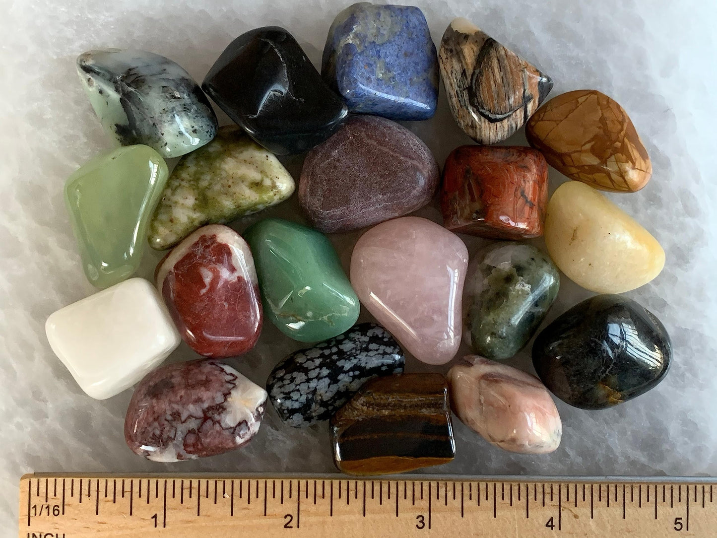 GAF TREASURES 5 Pcs Assorted Tumbled Stones, Polished Natural Assorted Gemstone, Assorted Healing Crystals (Assorted)