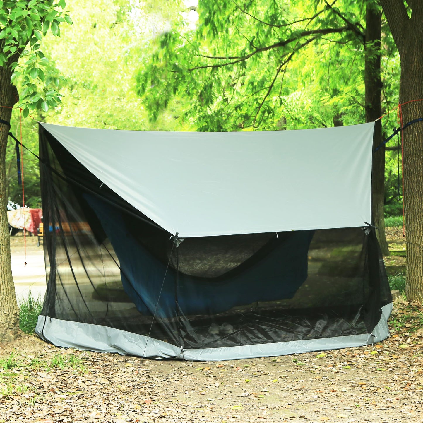 Lightweight No Bug Screen House for Hammock, Canoe Picnics Backyards Backpacking Camping Beach in Summer (Dark Shade)