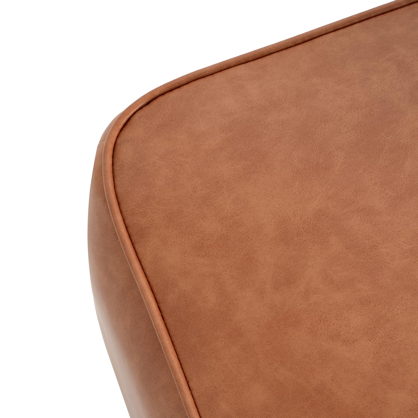 Christopher Knight Home Ellis Faux Leather Pouf Ottoman Foot Rest, Square PU Pouffe Ottoman Footstool, Living Room Sofa Couch Extra Seat, Modern Coffee Table for Home Office Bedroom, Tan Brown