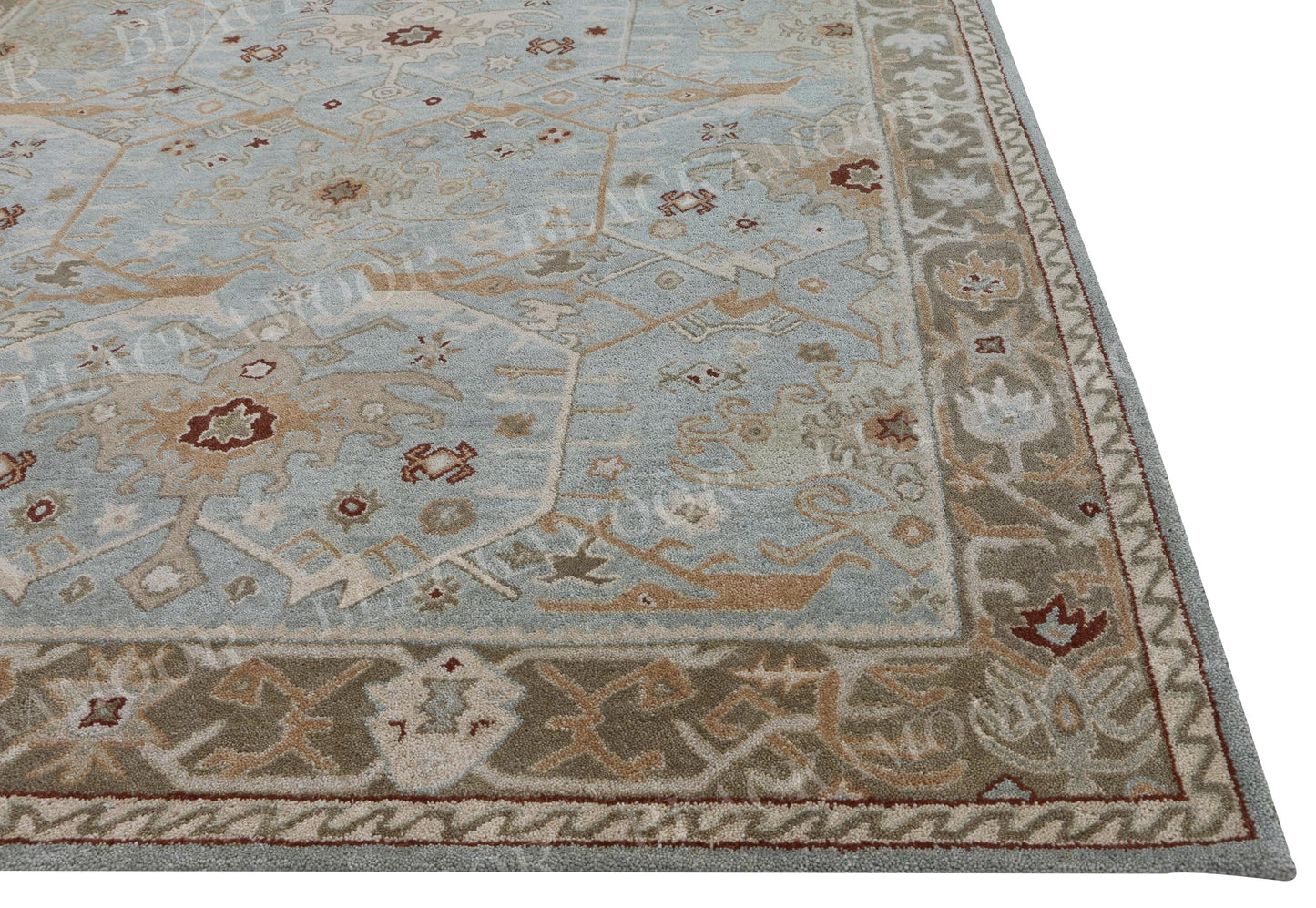 Blackamoor Channing New Handmade Woolen Tufted Rug Masterpiece Design Fine Wool Pile,Durability Ideal for Living Rooms | All Charges are Included in The Final Price (2'.6" x6' Runner (80cm x 180cm))
