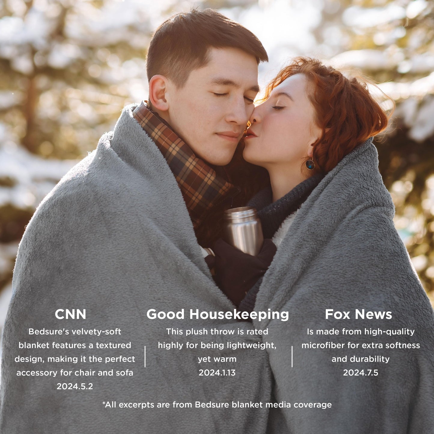 Bedsure GentleSoft Fleece Blanket Twin Size Grey - 300GSM Lightweight Plush Fuzzy Cozy Soft Warm Blanket for Bed, Sofa, Couch, Travel, Camping, 60x80 inches