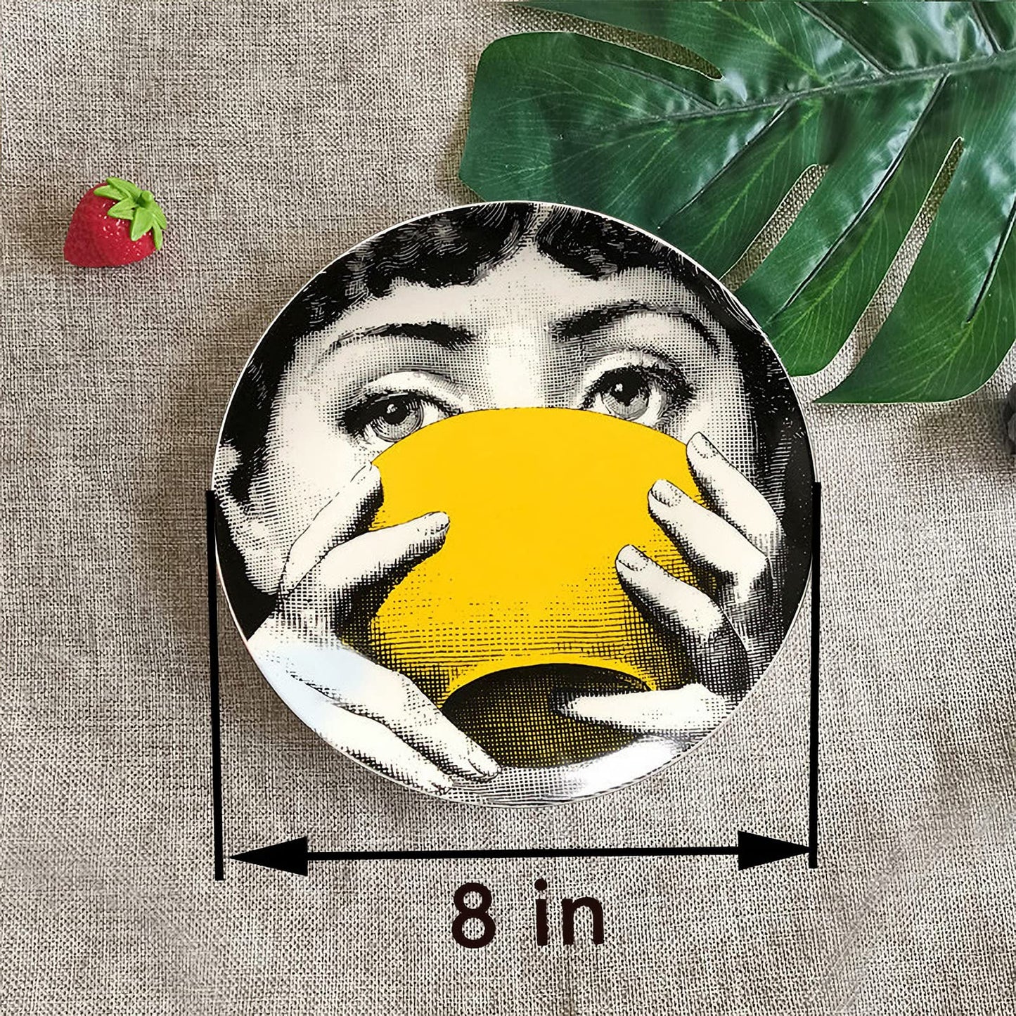 Beccalame Decorative Plates Handmade Ceramic Ornament for Home&Office Wall Decors (with Hanger) (F3)