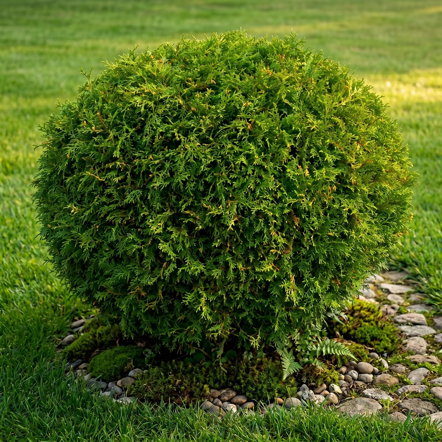 2 Live Mr Bowling Ball Arborvitae Plants, 4-6" Tall in Quart Pot, Low Maintenance, Hardy, Decorative Evergreen Trees Live Plants for Garden, Pathways & Landscape
