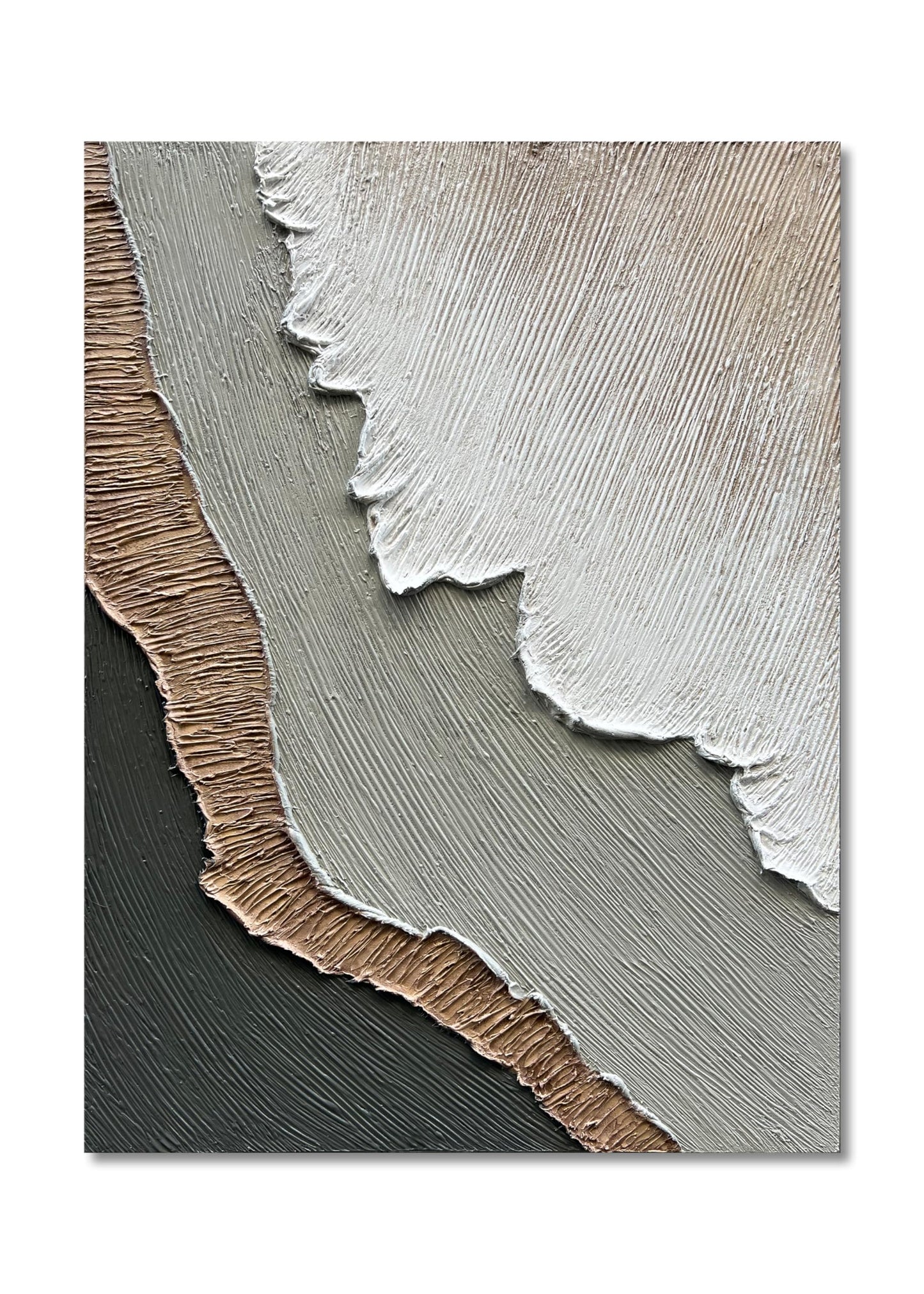 NANKAI Art Hand-Painted Beach Wave Landscape Oil Painting 40x28 Inch Abstract Wall Decorative Art