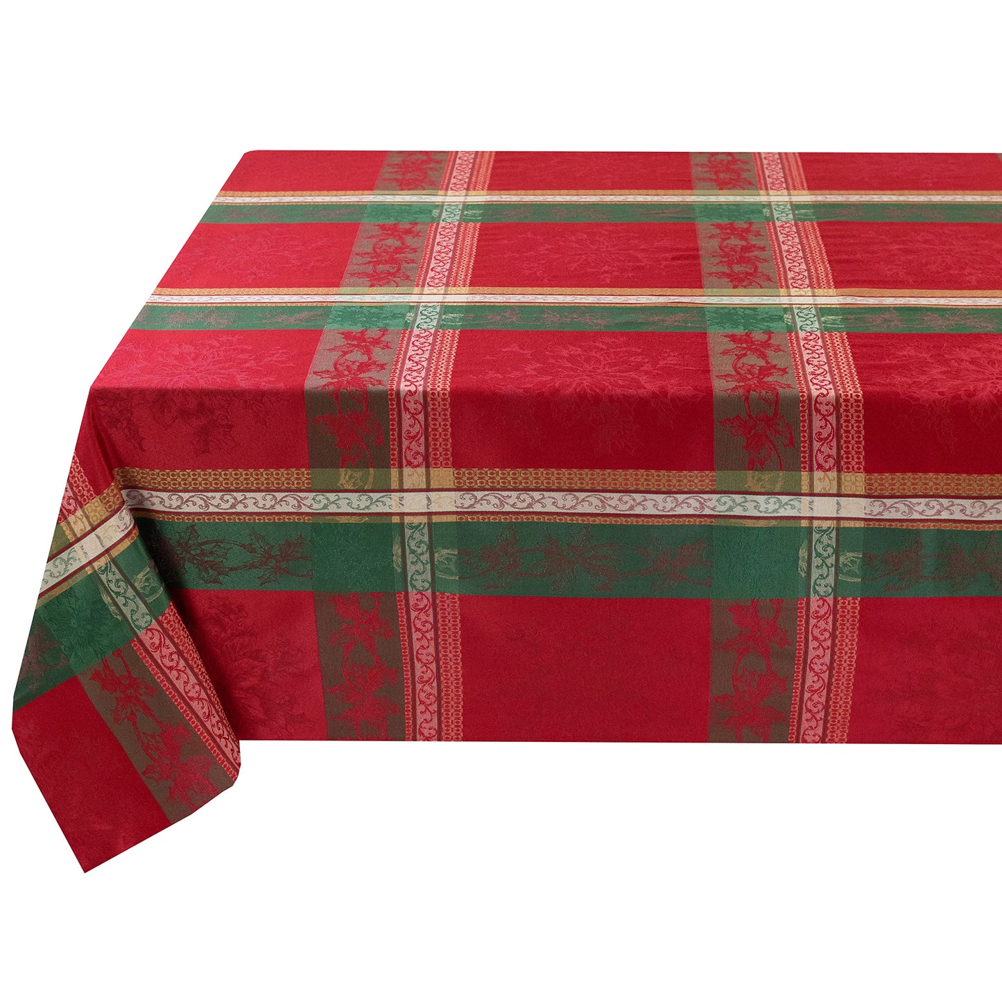 Benson Mills Heavyweight Yarn Dyed Jacquard Fabric Plaid Table Cloth, for Holiday Entertaining, Winter, and Christmas Tablecloth (Holiday Legacy, 52" x 52" Square)