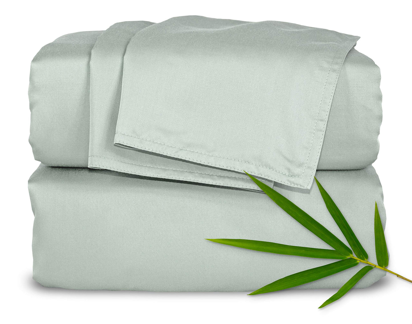 Pure Bamboo Full Sheets, Genuine 100% Organic Viscose Derived from Bamboo Bed Sheet Set, Luxuriously Soft & Cooling, Double Stitching, 2 Year Quality Promise (Full, Sea Glass)