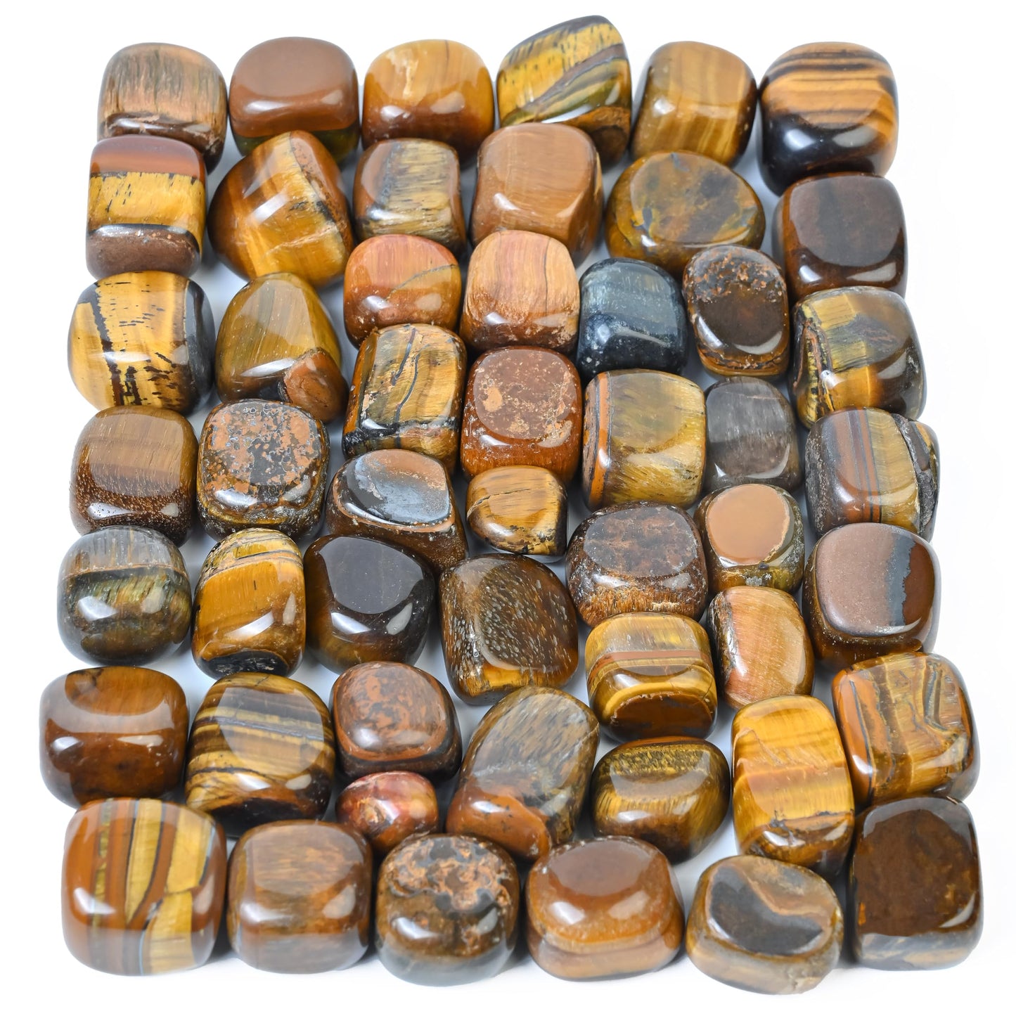 Crocon 1LB Tiger Eye Tumbled Stones and Crystals Bulk 2000+ Carats Natural Crystal Kit for Reiki Healing Crystal Polished, Tumble Stones, Chakra Balancing, Reiki Gift, Home Decor Size : 20-25 mm