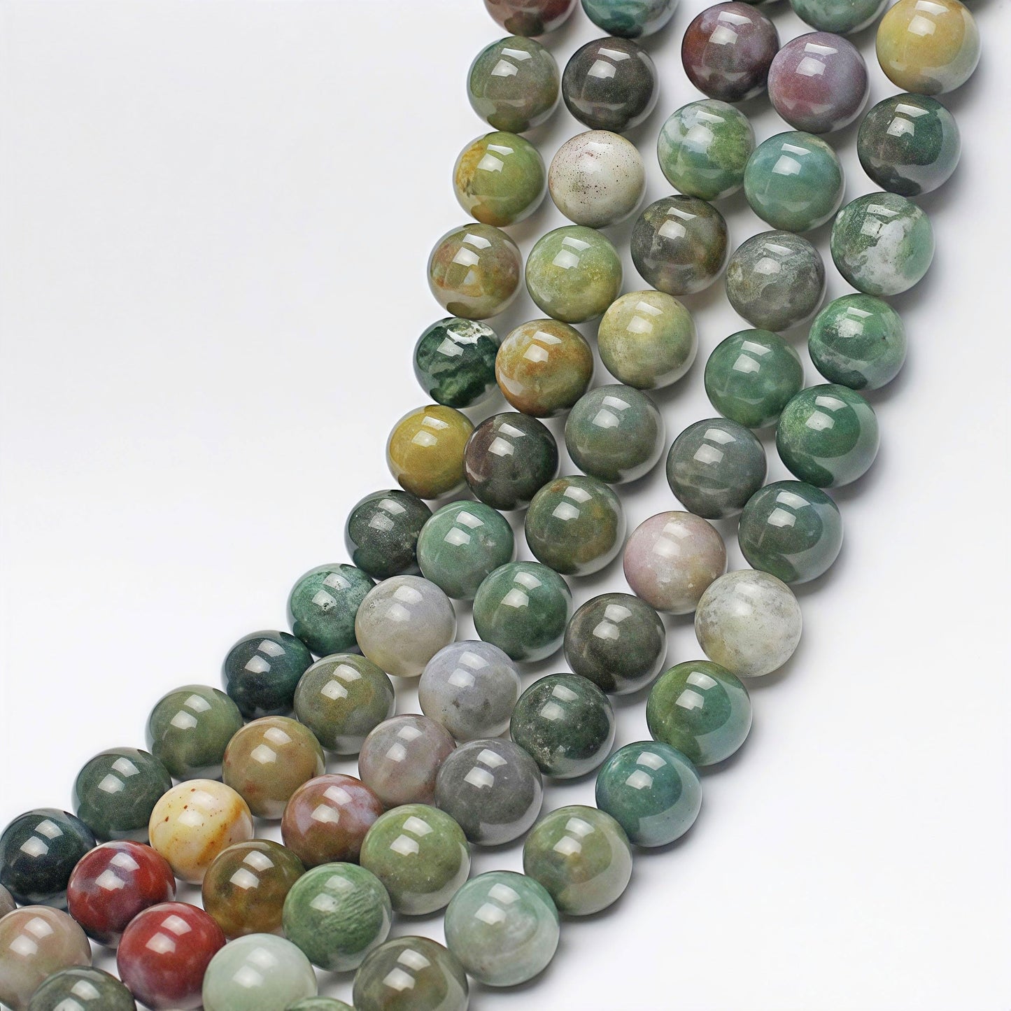MJDCB AAA Natural Round India Agate Stone Beads Onyx Loose Beads for DIY Necklace Bracelat Jewelry Making Strand 15" (6mm)