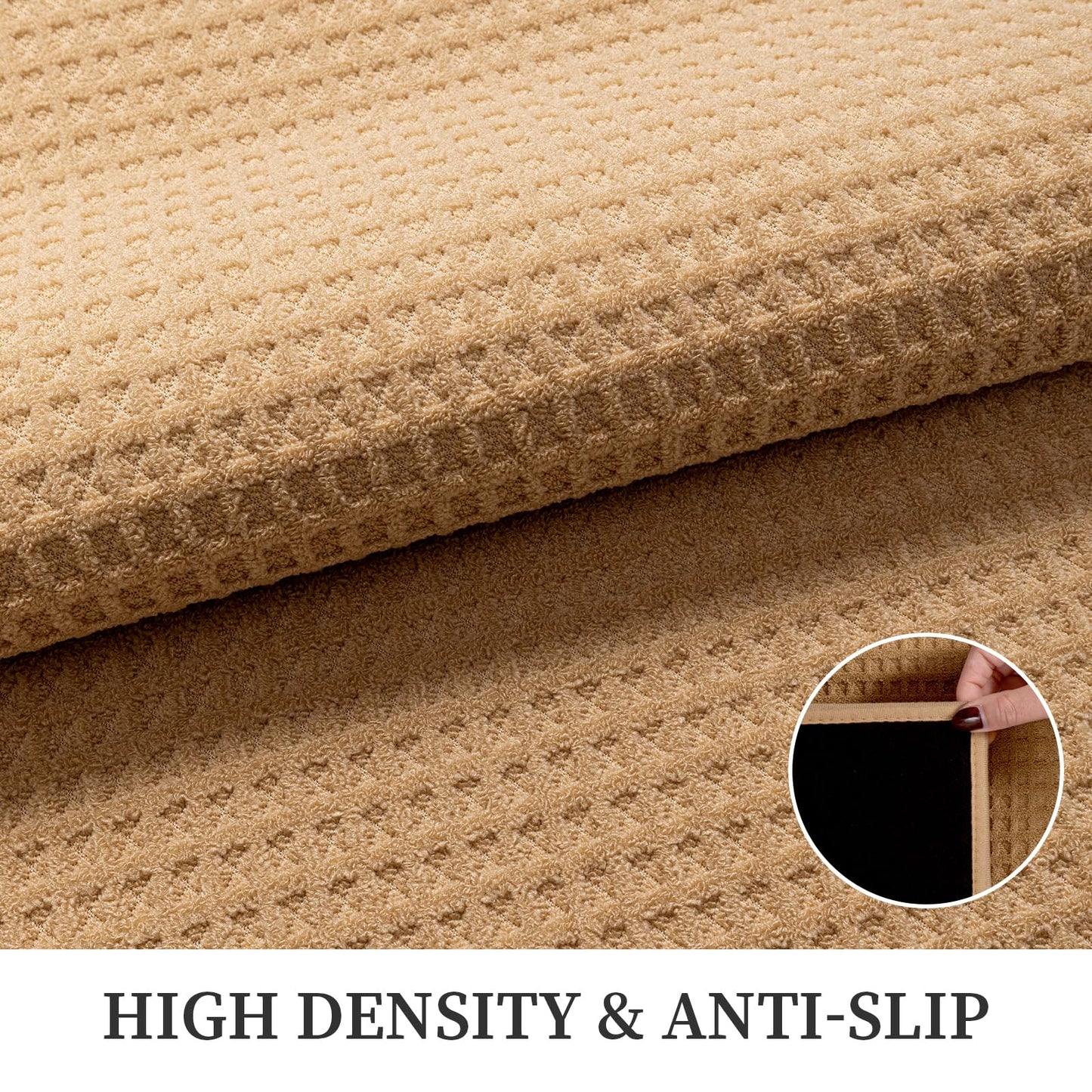 YIHOUSE Indoor Door Mat 24" x 36", Non-Slip Washable Entryway Mat, Dirt Trapper Absorbent Entrance Mat, Low Profile Floor Mat for Front/Back Door, Entryway, Khaki