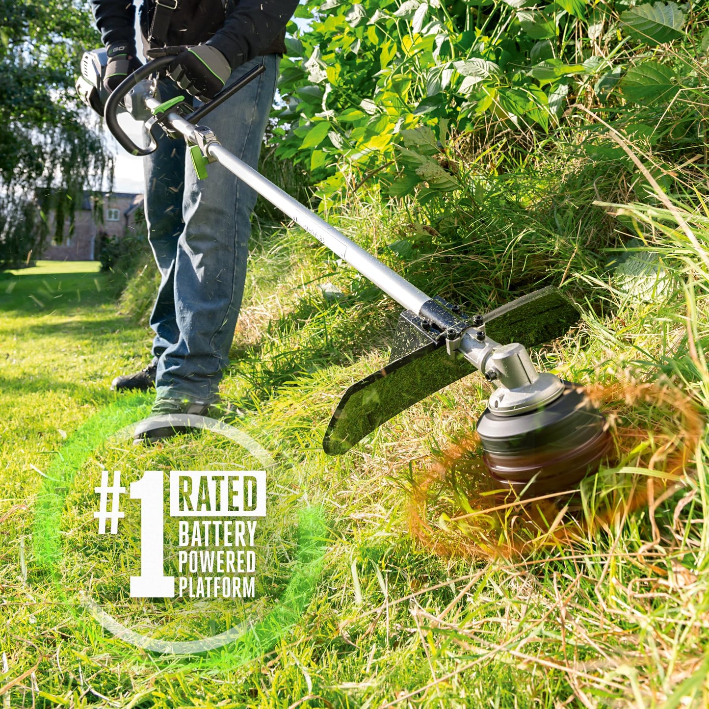 EGO MST1501 Multi Combo Kit: 15-Inch String Trimmer & Power Head with 5.0Ah Battery & Charger Included, Plus Extra (1) PSA1020 10-Inch Carbon Fiber Pole Saw Attachment