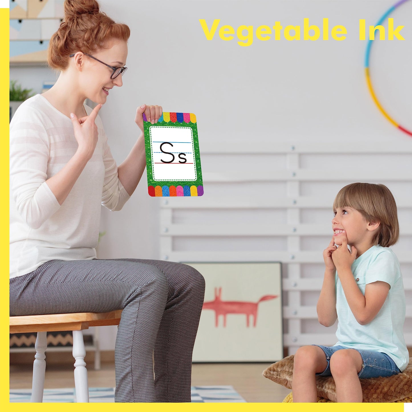 Alphabet Bulletin Board Set, 37 PCS ABC Wall Decorations 26 Upper/Lower Case Letters plus 0-10 Numbers Small Posters for Preschool, Kindergarten Classroom Playroom Bedroom Decorations for Students
