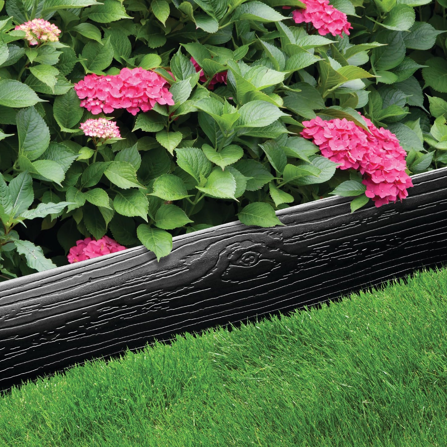MASTER MARK Terrace Board, Landscape Coiled Edging, Grass Barrier, Bender Board, Flower Bed, Vegetable Garden Borders 5 in. x 40 ft. with 10 Stakes (Black)