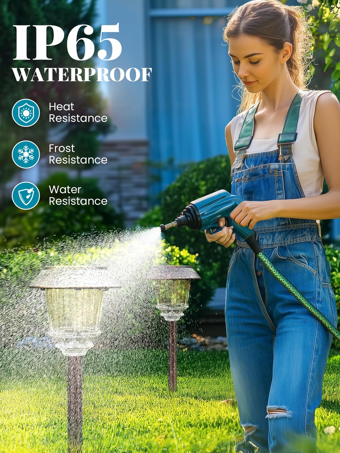 HMDecor Solar Lights Outdoor Waterproof,4 Pack Bronze Pathway Lights with 10-40 LM Dimmable Glass and Metal, Solar Powered Garden Fall Decor for Yard,Patio,Pathway,Driveway(Warm White)