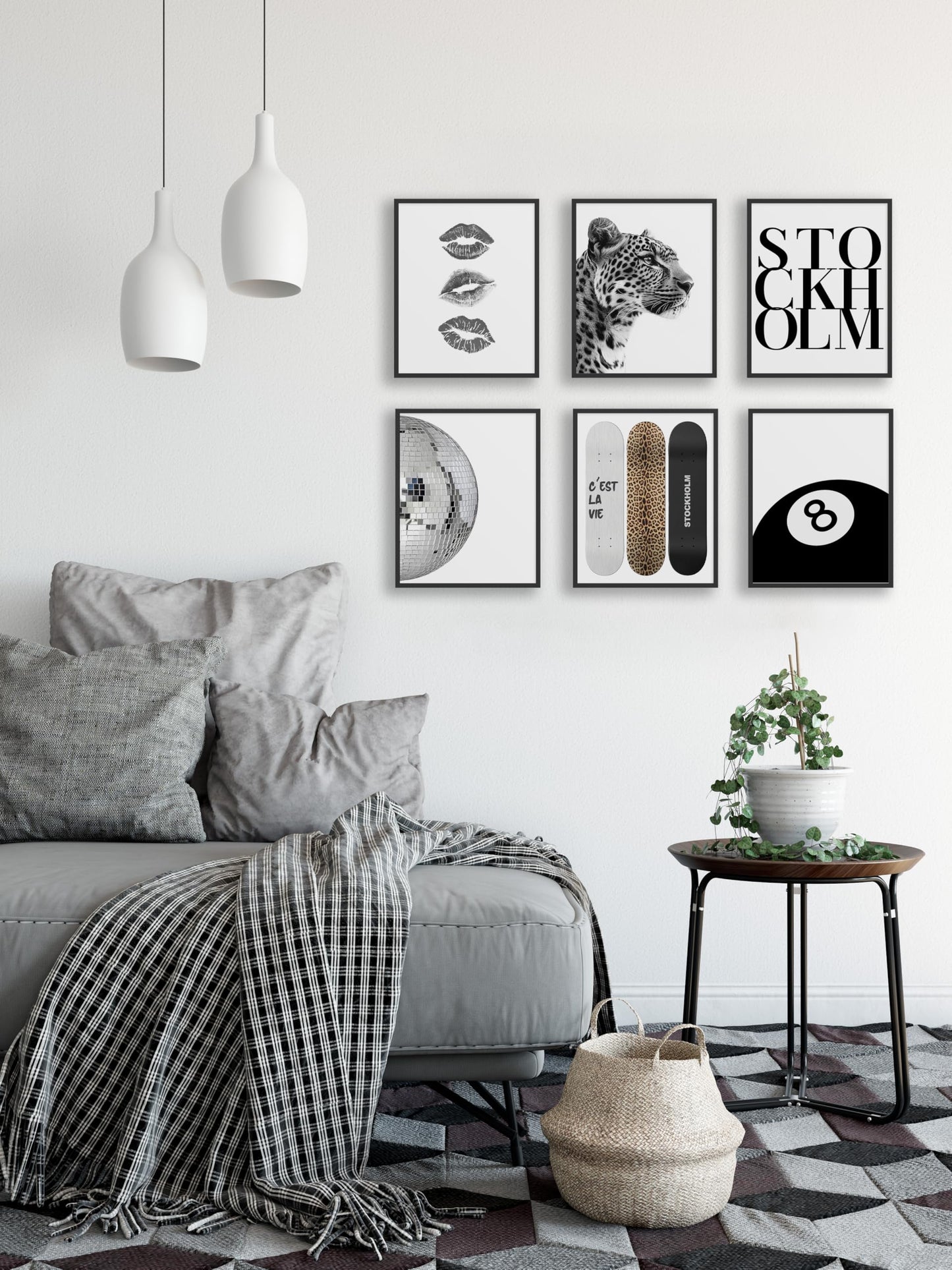 TwoDays Stockholm Style Room Decor for Women, Chic Trendy Wall Art for Living Room Aesthetic, Luxury Fashion Posters for Home Bedroom Apartment Dorm (8" X 10", Set of 6, UNFRAMED)