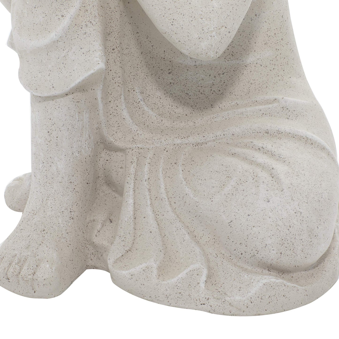 Deco 79 Magnesium Oxide Buddha Decorative Garden Sculpture Indoor Outdoor Meditating Garden Statue, Outdoor Sculpture 13" x 13" x 20", Gray