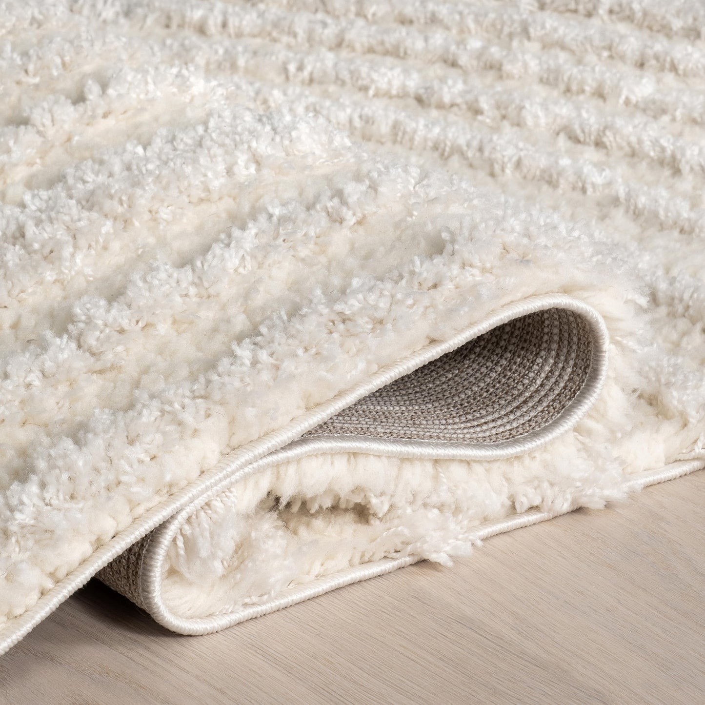 Nuloom Gloria Beige, 3' x 5', Abstract, Shag, Soft and Cozy, Plush, High Traffic, Stain Resistant, Easy Clean, Durable Area Rug for Bedroom, Living Room, Dining Space, Den, Foyer, Entryway