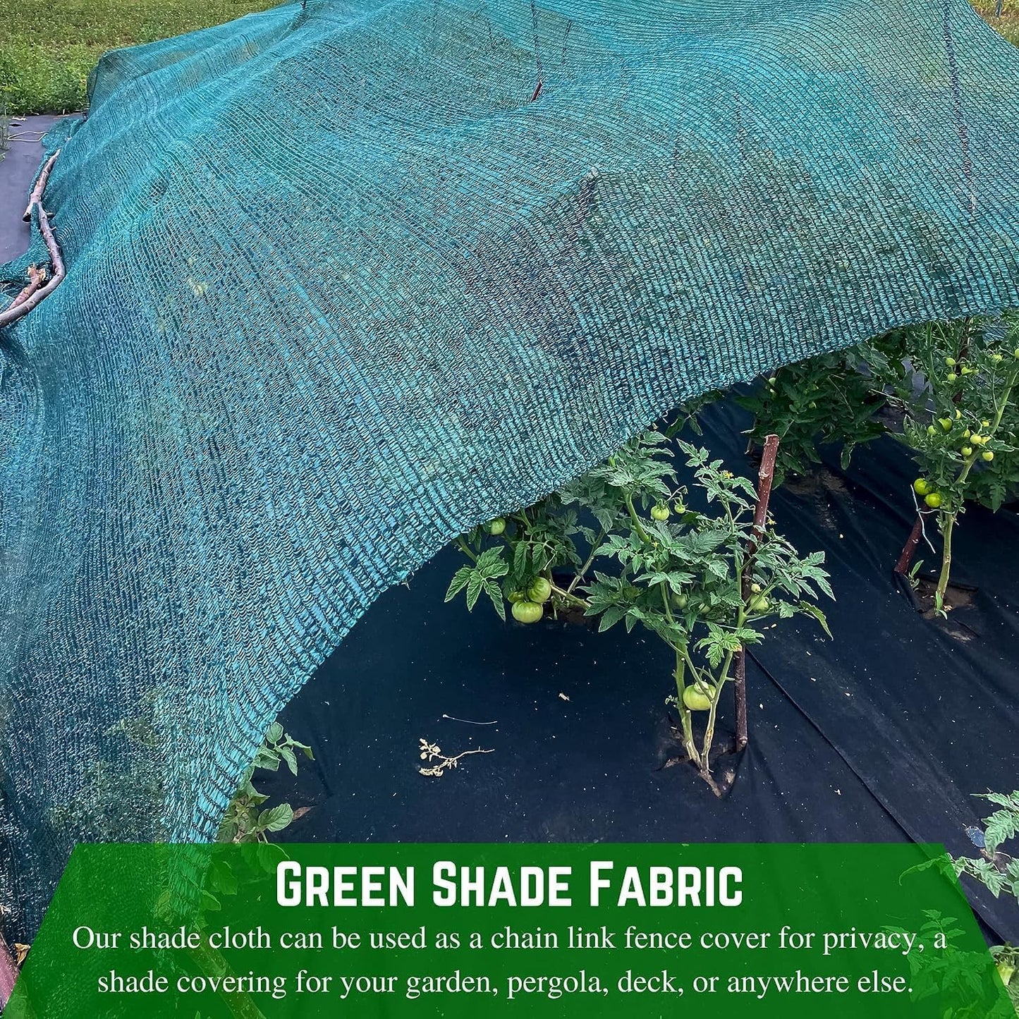 Farm Plastic Supply - Shade Cloth with Grommets - 80% - Mesh Fabric for Fence Privacy Screen, Garden Shade, Mesh Fence Screening, Shade Cloth Rolls, Wind Screen (6' x 10')