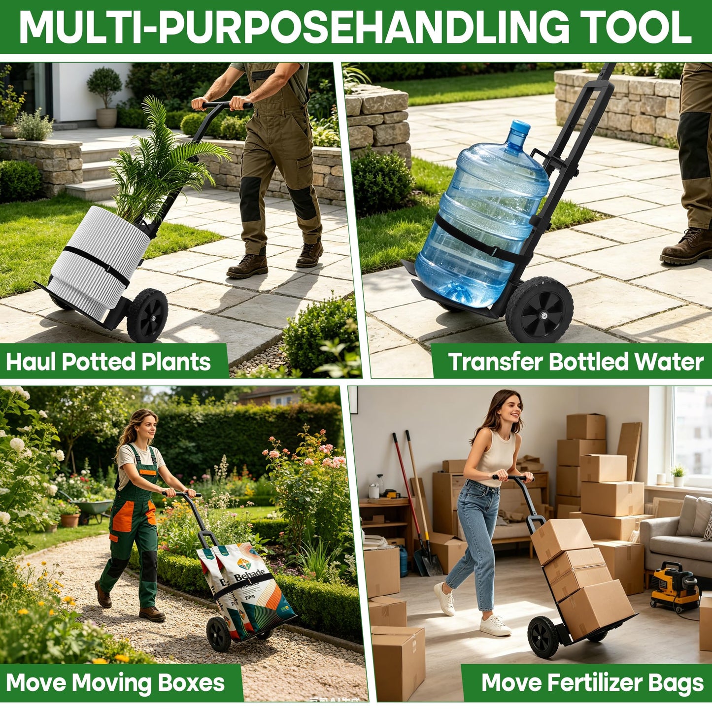 Heavy Duty Plant Caddy with Wheels,Rolling Plant Dolly Pot Mover with Upgraded Adjustable Curved Support and Thickened Wide Support Plate,Disperses Pressure to Protect Plants, Black