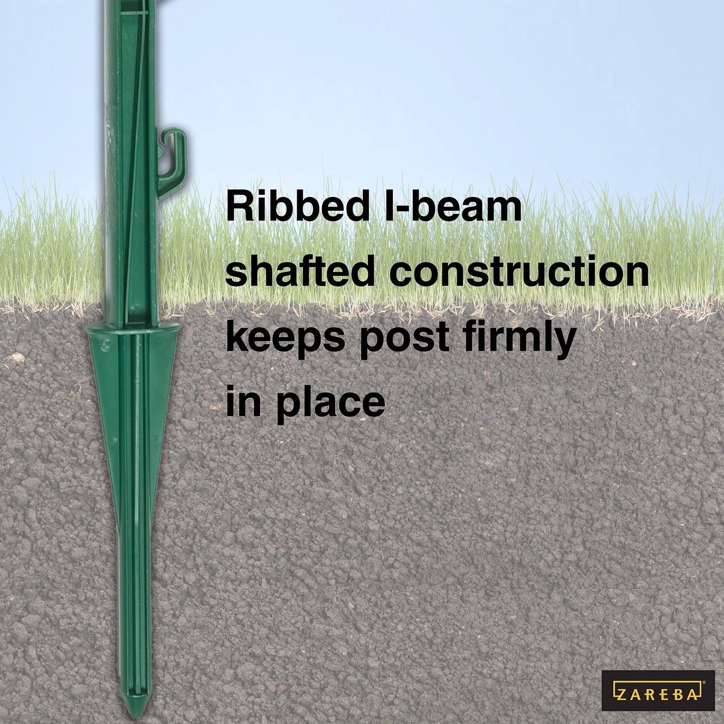 Fi-Shock P-30G 30 Inch Garden Fence Post, Ideal for Gardens and Temporary Fencing - 25 Pack