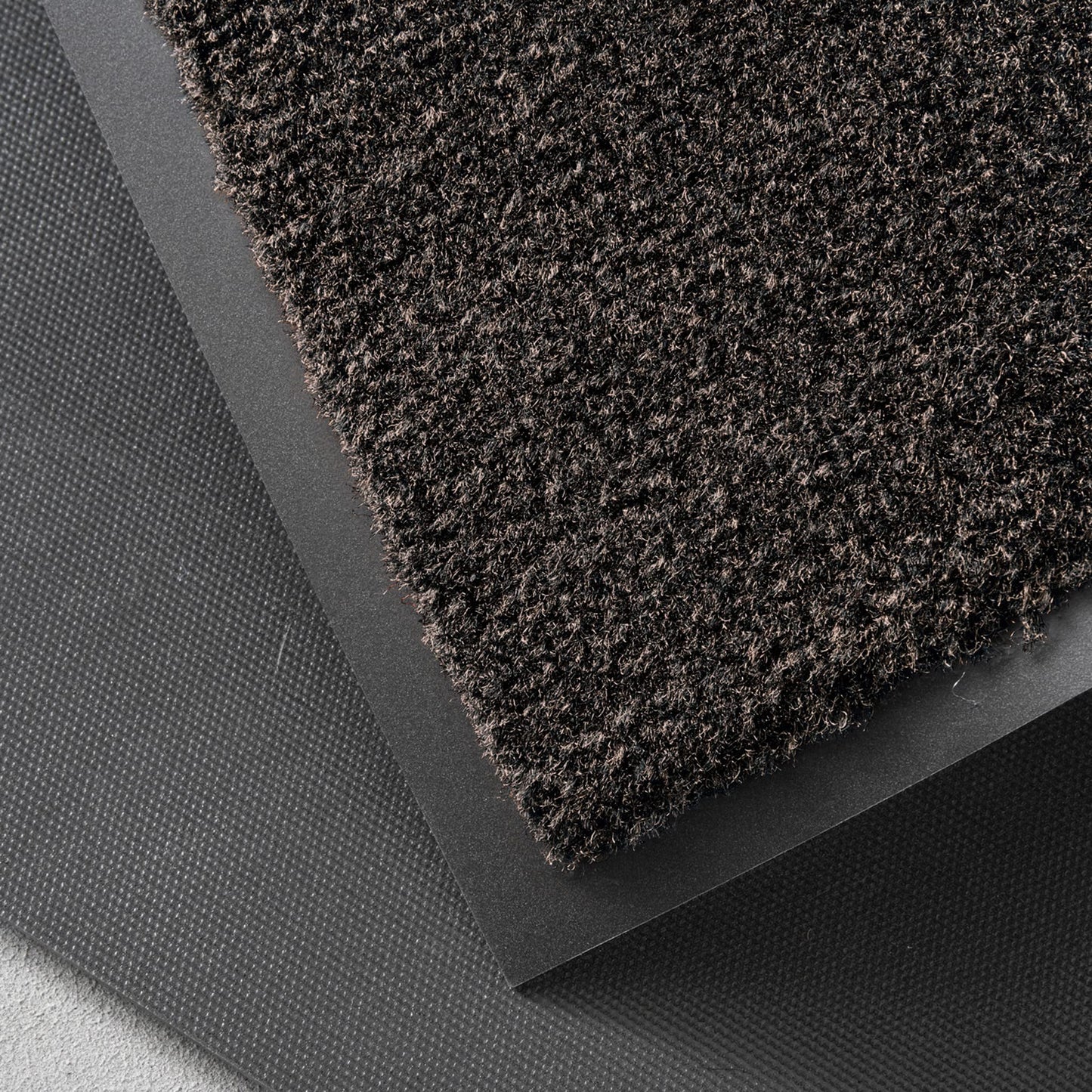 Consolidated Plastics Economy Indoor/Outdoor Entrance Floor Mat with Non-Slip Vinyl Backing, Absorbs Water, 18 Oz Heavy Duty Carpet Rug Commercial Grade (3' x 10', Brown)