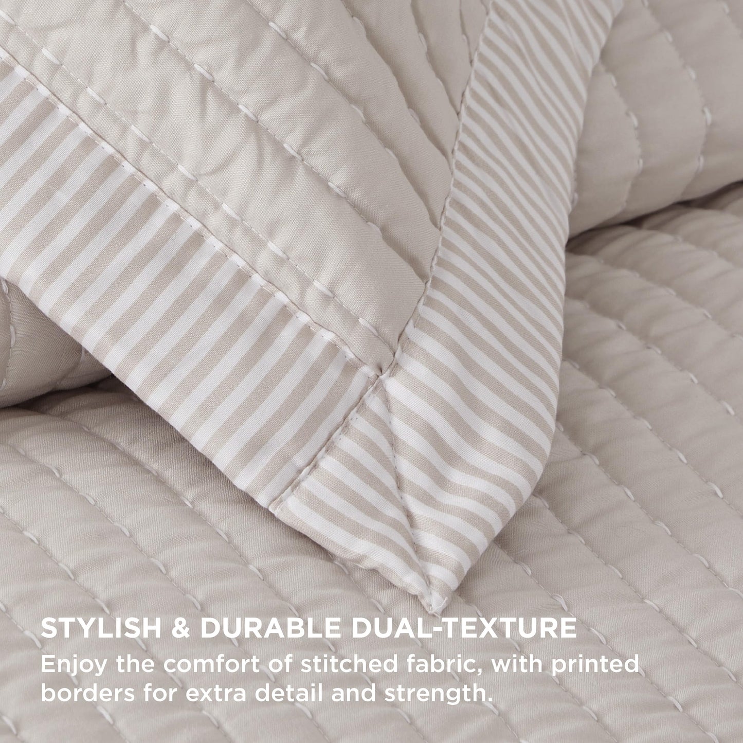 Bedsure Quilts Queen Size - Queen Quilt Bedding Set Bedspread Coverlet Comforter, Lightweight Corduroy Pattern Bedspread, 3-Piece Set with 90"x96" Coverlet & 2 Pillow Shams, All-Season Soft Microfiber